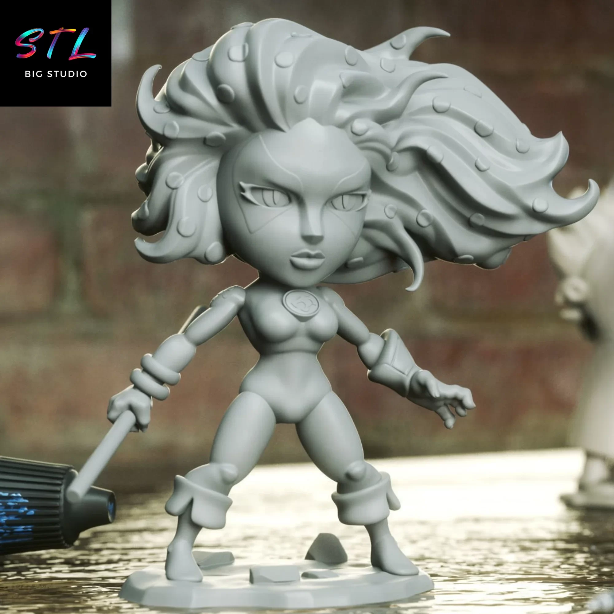 figura cheetara chibi stl impresion 3d thundercats kawaii figura cheetara chibi stl impresion 3d thundercats kawaii