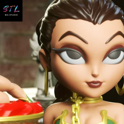 figura chibi princesa leia slave stl impresion 3d star wars kawaii