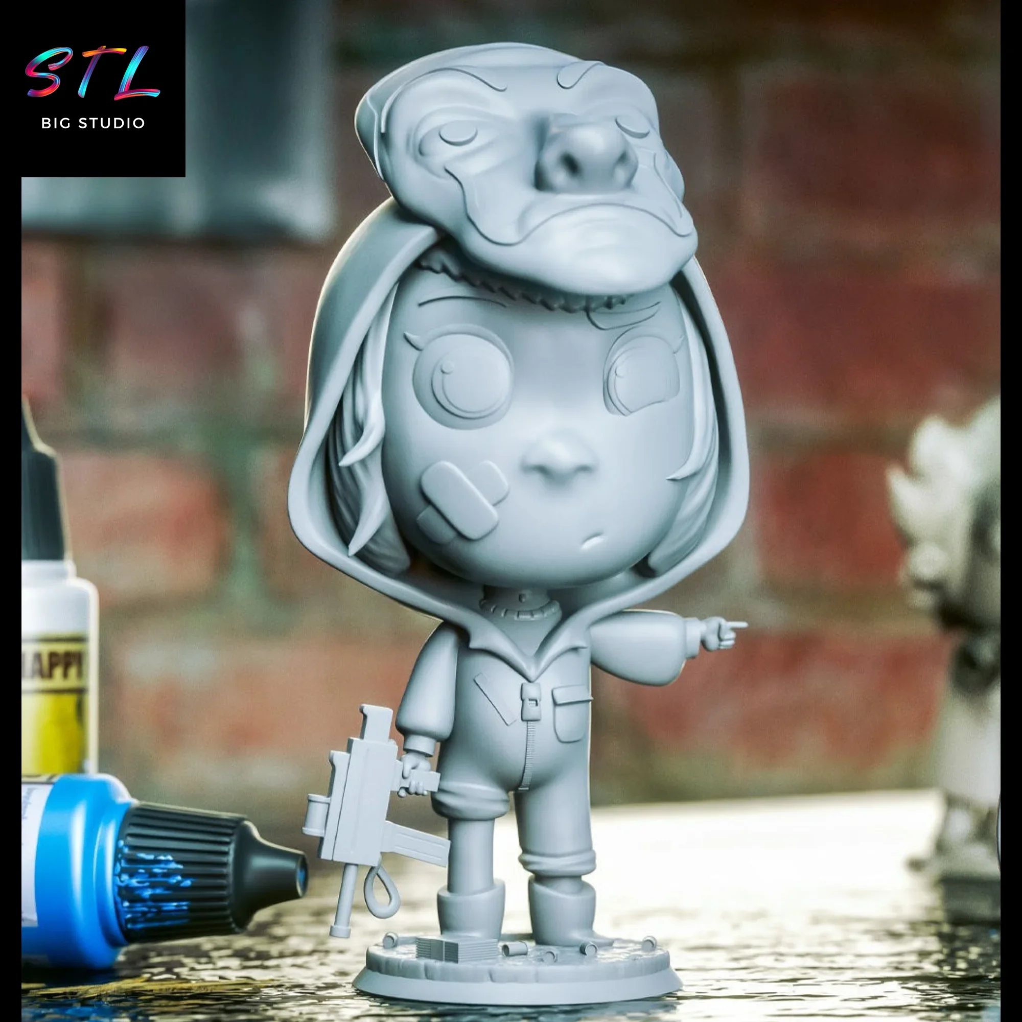 figura chibi tokyo stl kawaii la casa de papel impresion 3d figura chibi tokyo stl kawaii la casa de papel impresion 3d