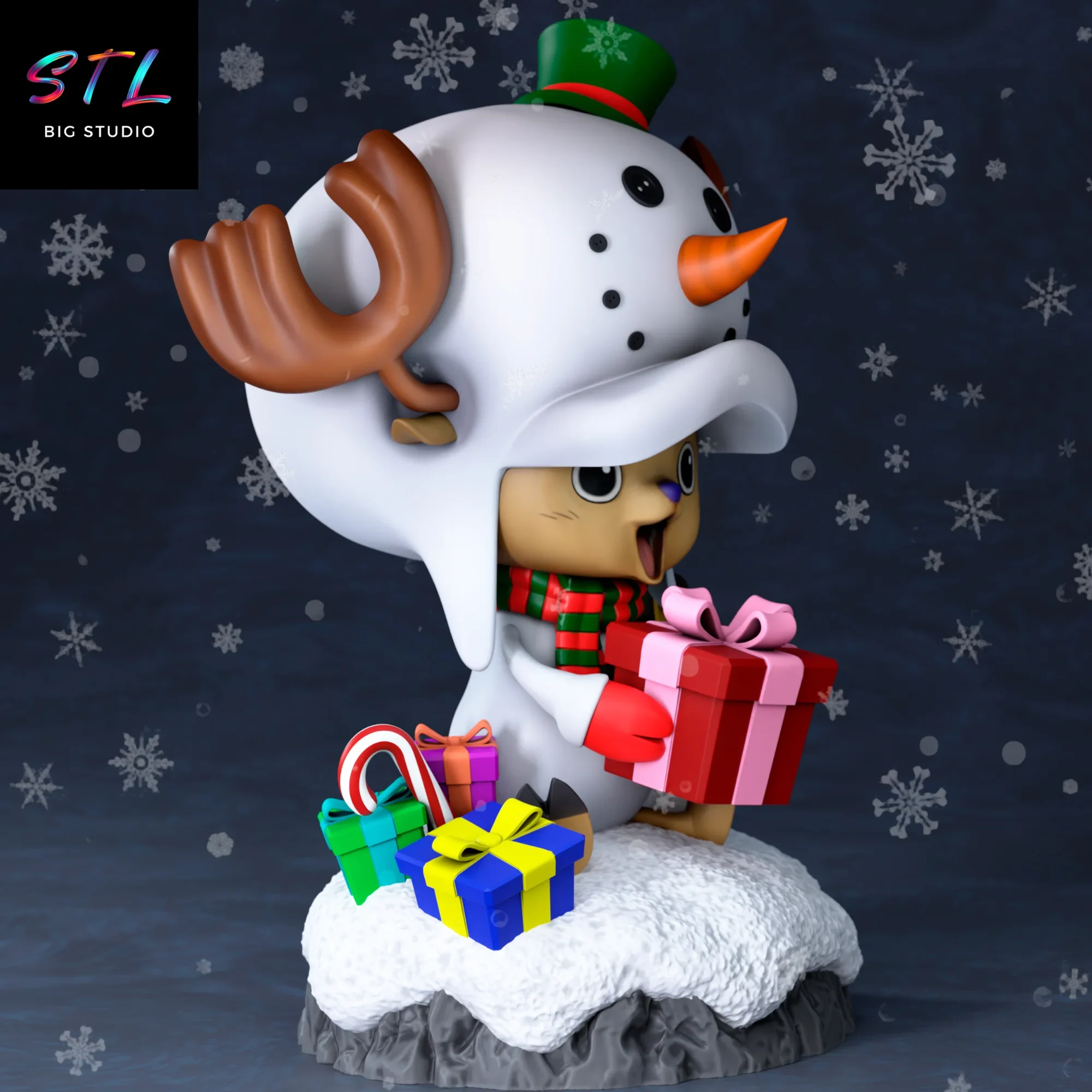 figura chopper navidad stl impresion 3d one piece figura chopper navidad stl impresion 3d one piece