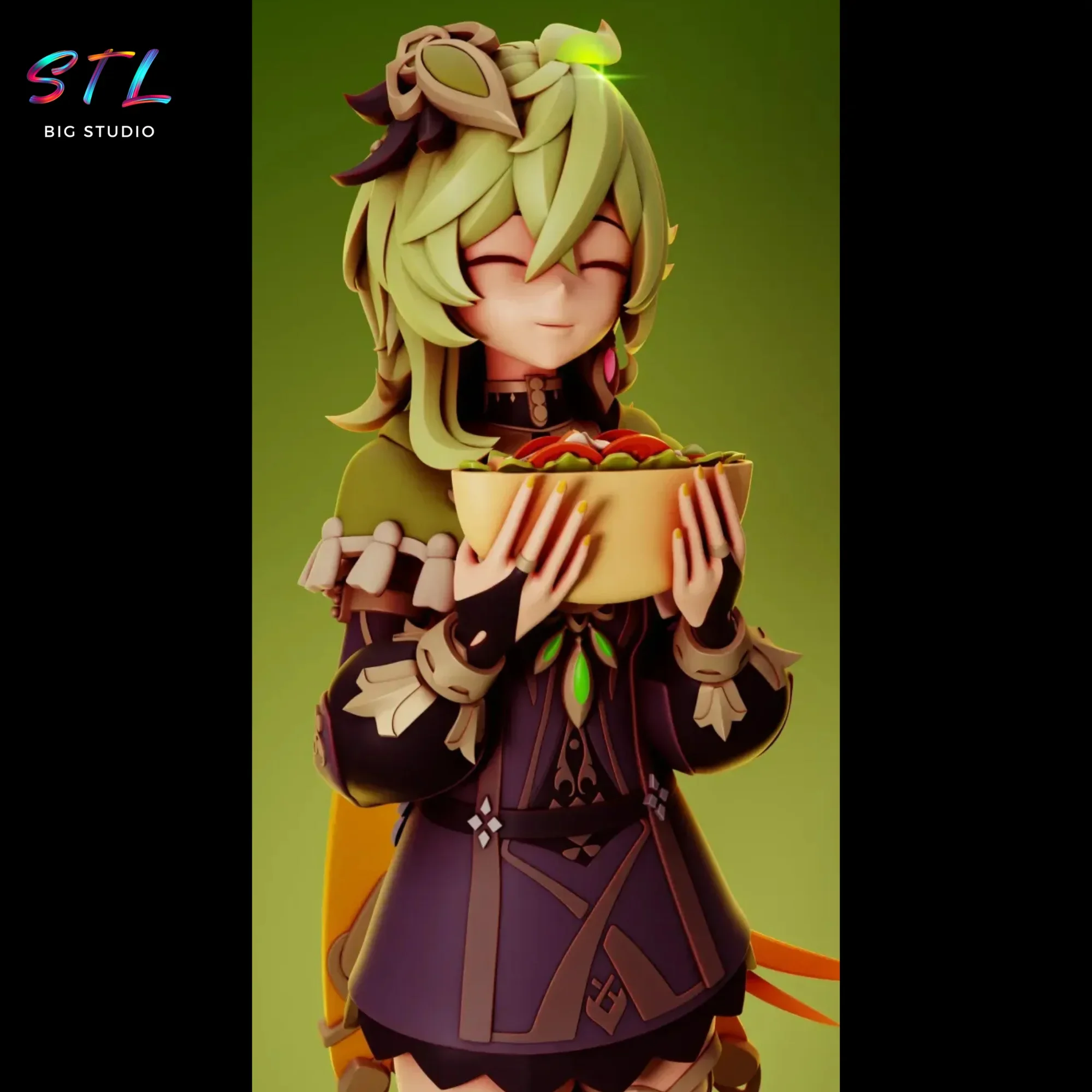 figura collei stl impresion 3d genshin impact figura collei stl impresion 3d genshin impact