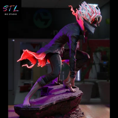 figura dandadan stl okarun diorama impresion 3d