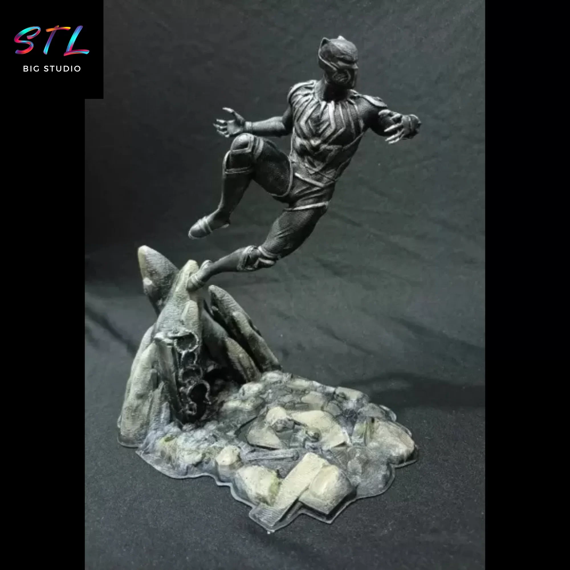 figura darth panther 3d marvel
