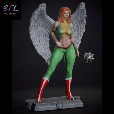 figura dc comics stl hawkgirl impresion 3d