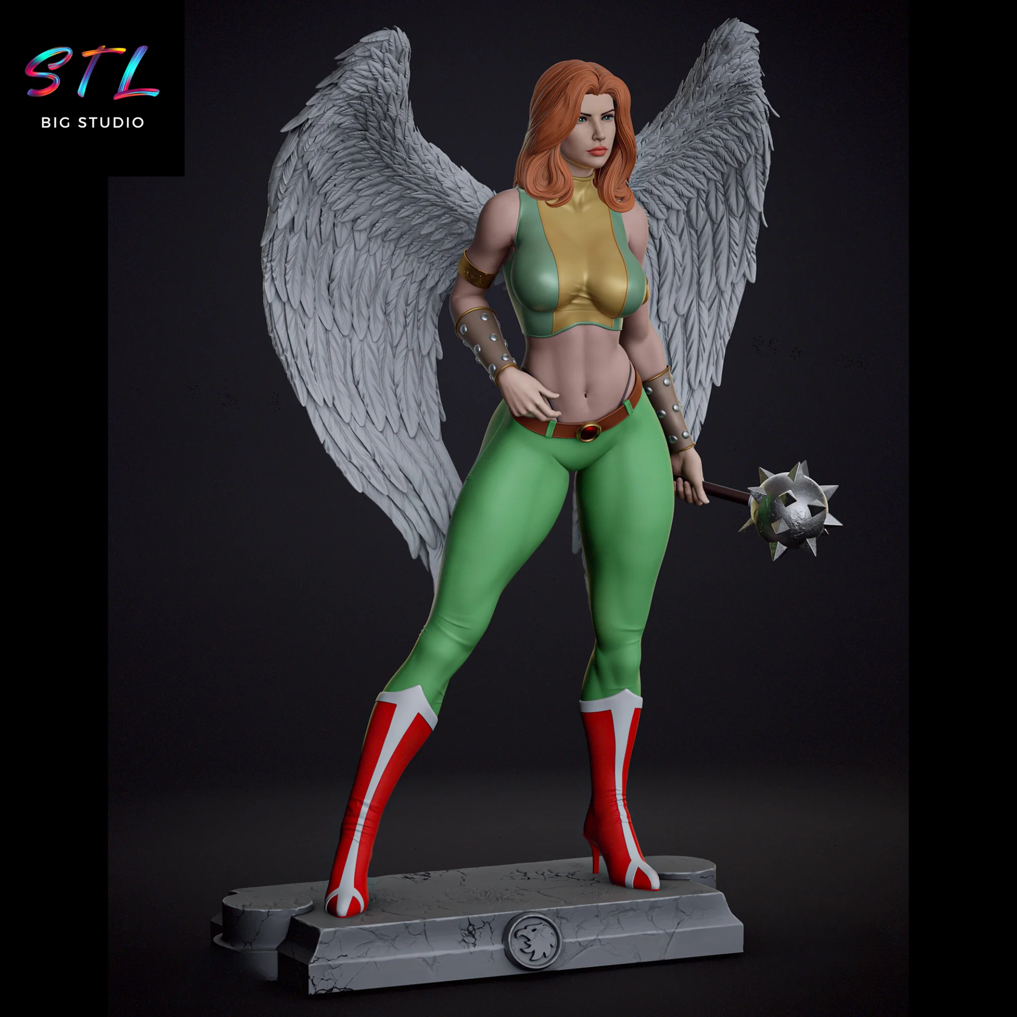 figura dc comics stl hawkgirl impresion 3d
