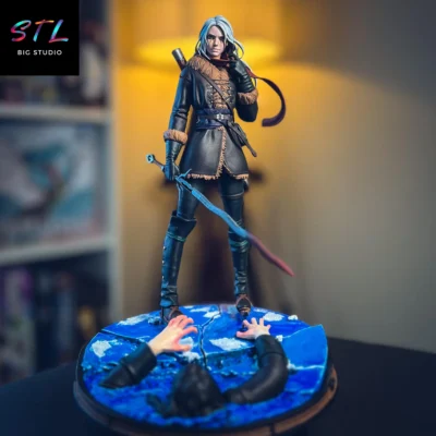 figura de ciri stl the witcher impresion 3d