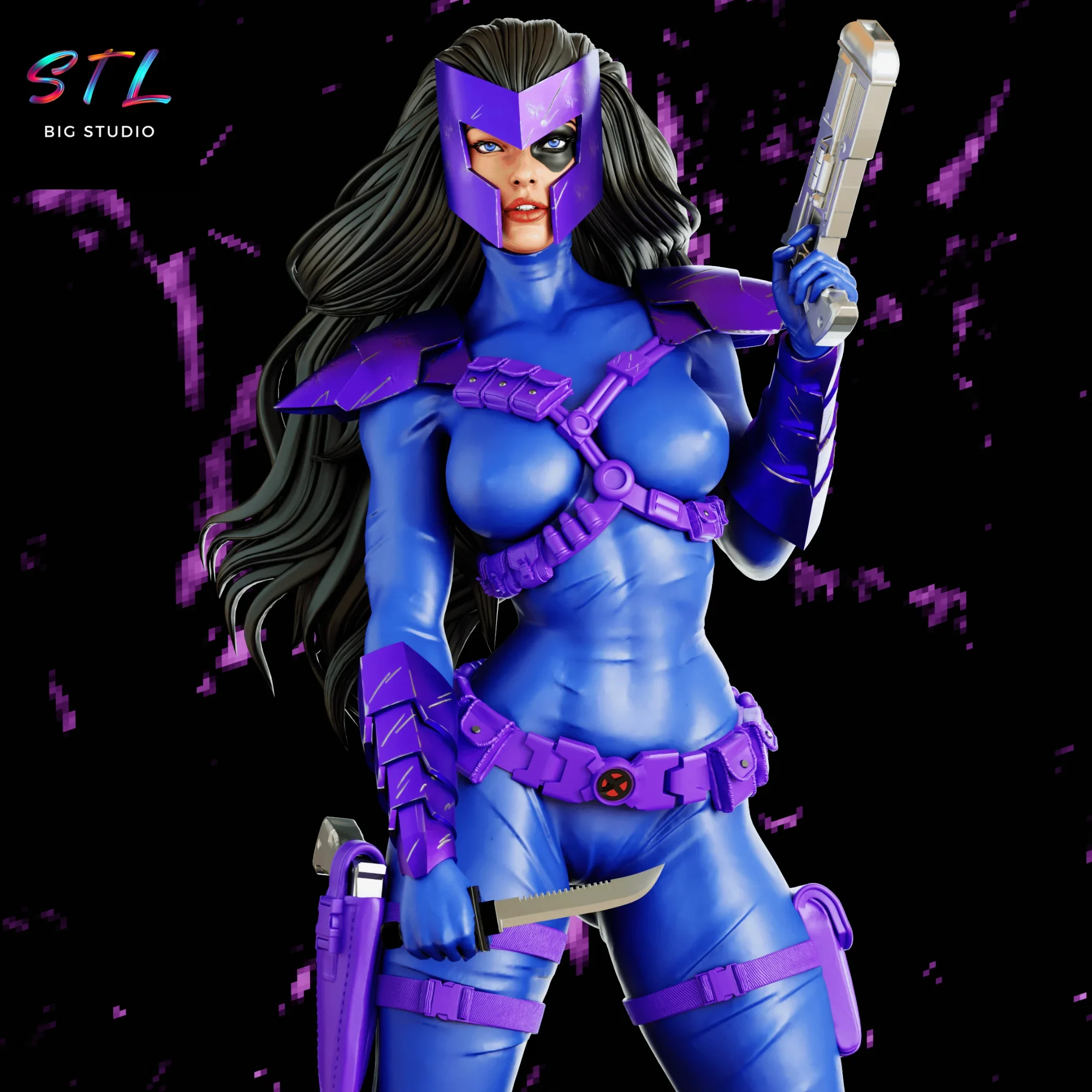 figura domino stl x-men marvel impresion 3d figura domino stl x-men marvel impresion 3d