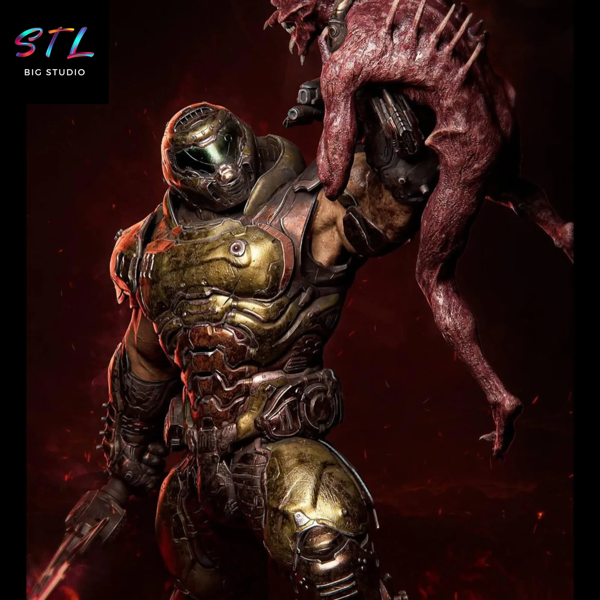 figura doom slayer stl para imprimir en 3d figura doom slayer stl para imprimir en 3d