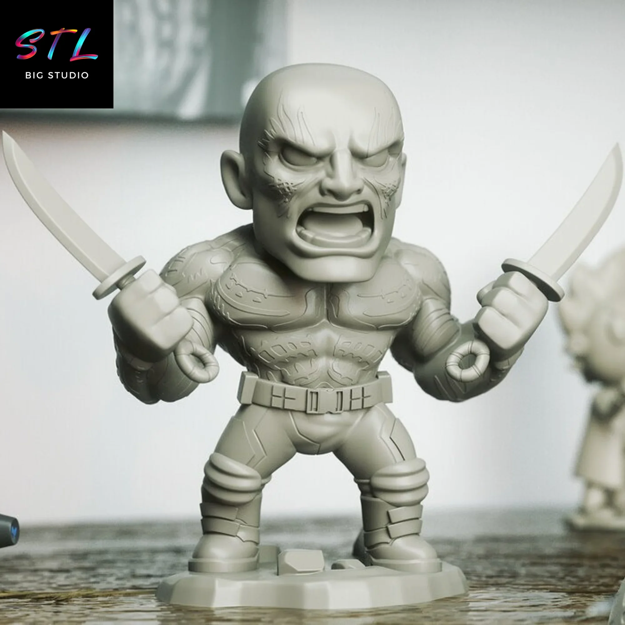 figura drax chibi stl para impresion 3d guardianes de la galaxia kawaii figura drax chibi stl para impresion 3d guardianes de la galaxia kawaii