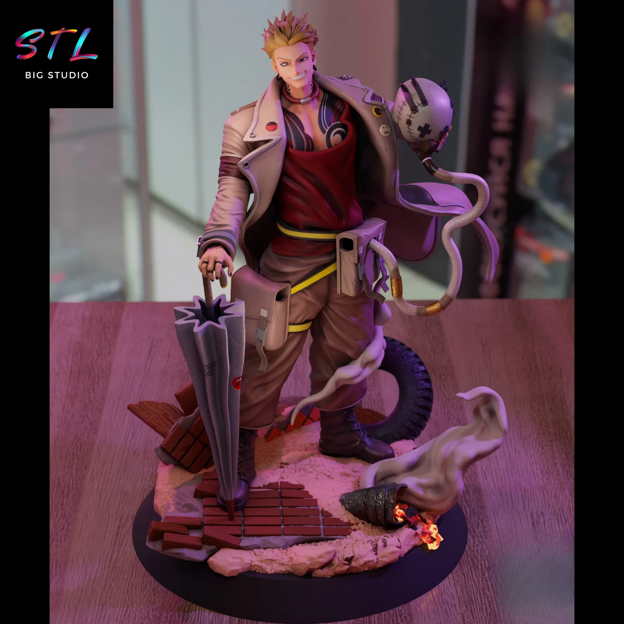 figura enjin stl gachiakuta diorama impresion 3d figura enjin stl gachiakuta diorama impresion 3d