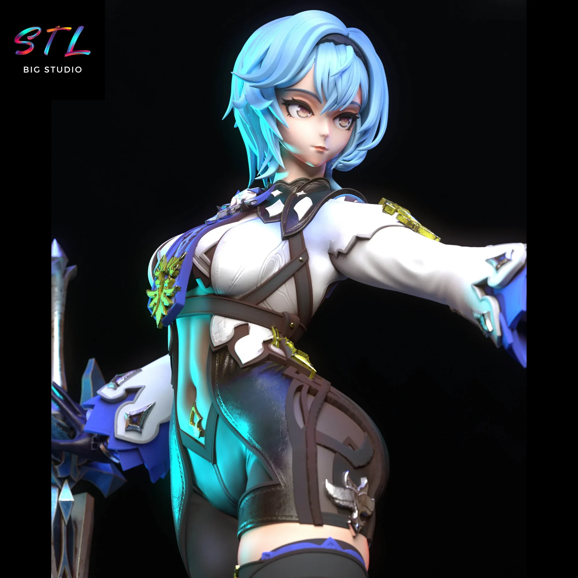 figura eula stl impresion 3d genshin impact figura eula stl impresion 3d genshin impact