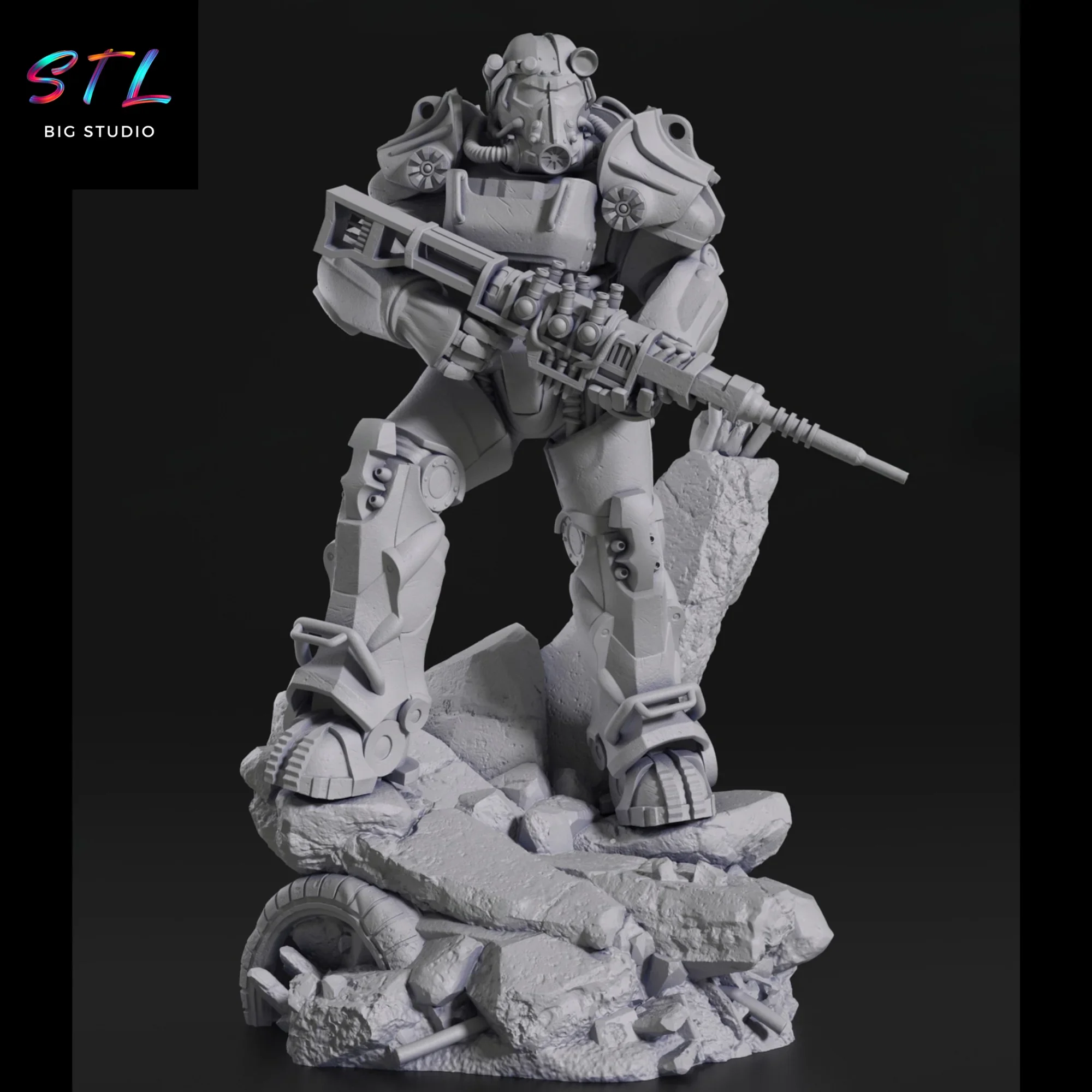 figura fallout stl t60 power armor diorama impresion 3d figura fallout stl t60 power armor diorama impresion 3d