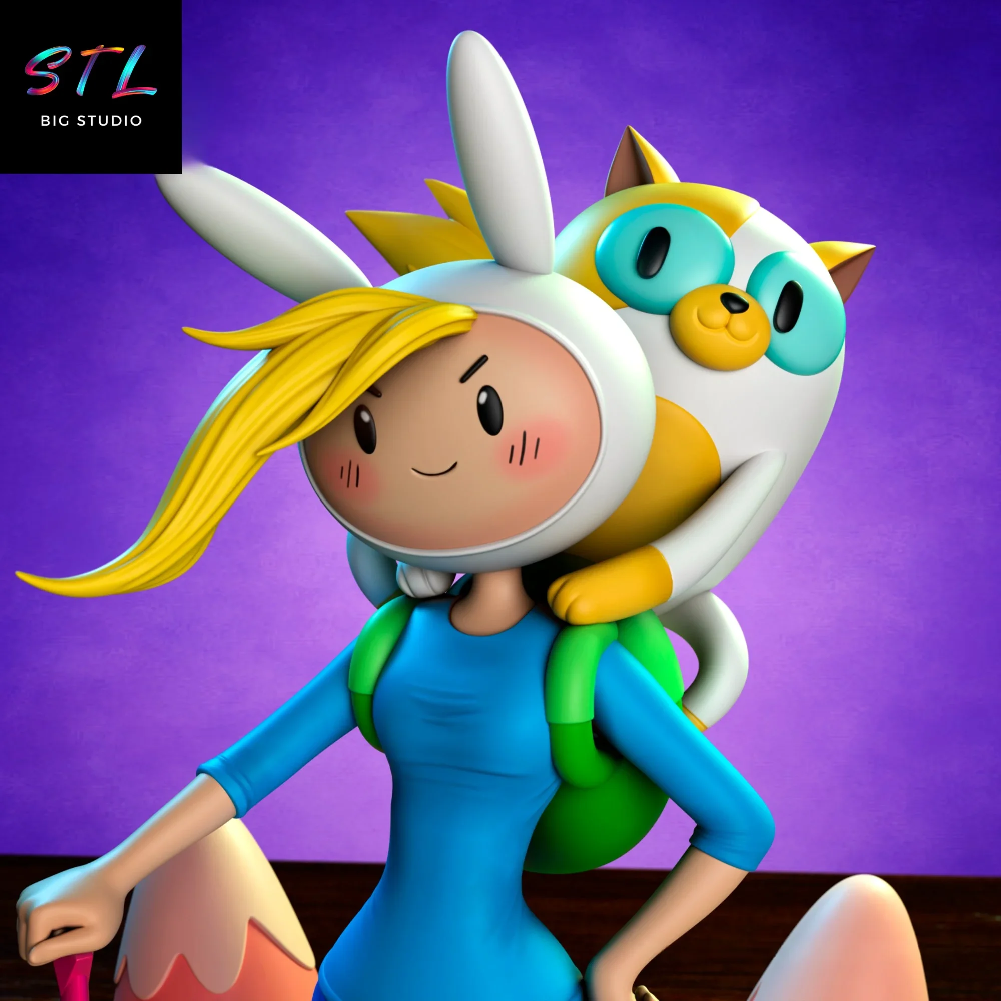 figura fionna campbell stl impresion 3d diorama hora de aventuras figura fionna campbell stl impresion 3d diorama hora de aventuras