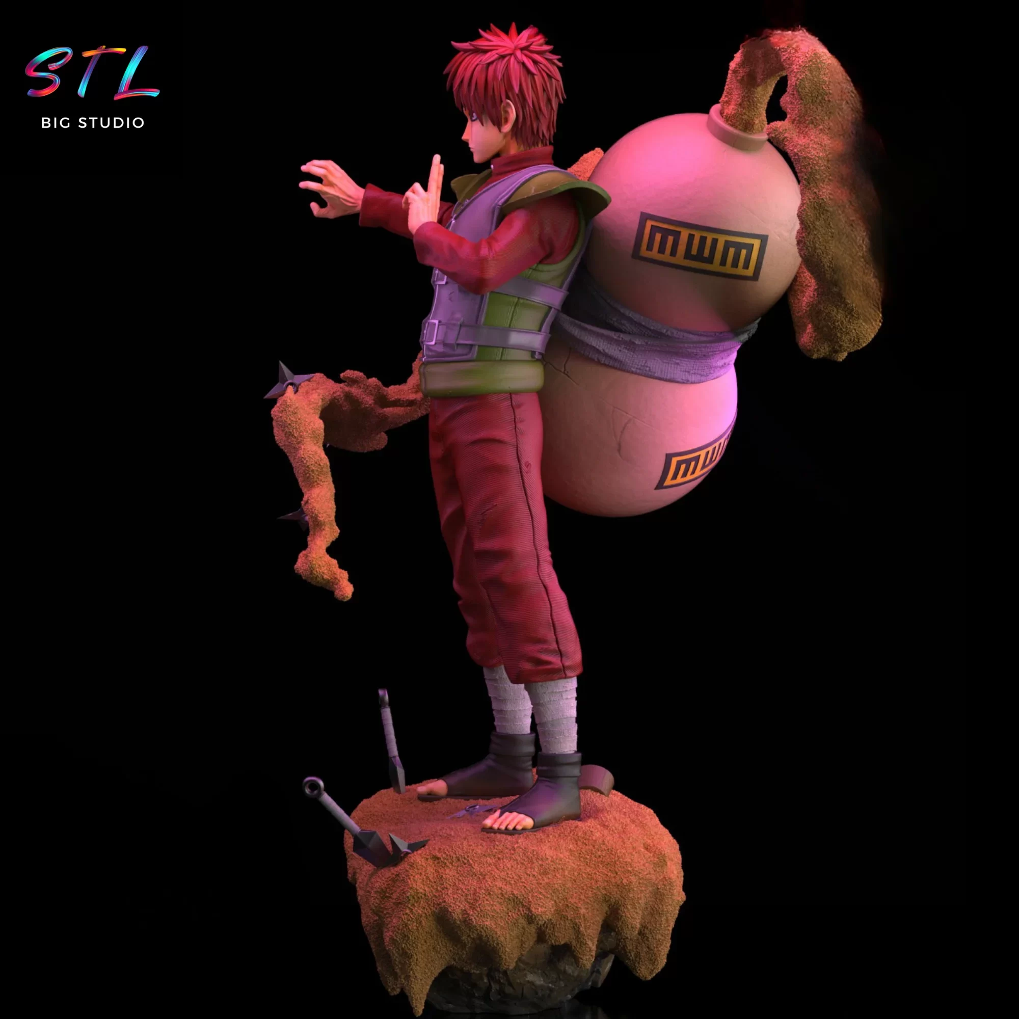 figura gaara stl impresion 3d naruto figura gaara stl impresion 3d naruto