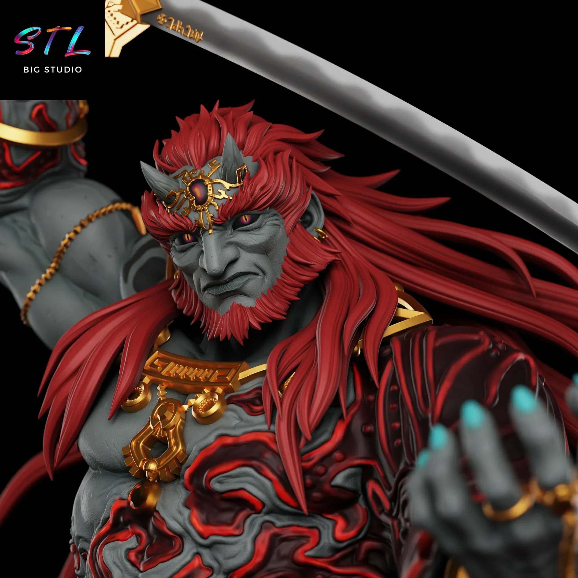 figura ganondorf stl zelda impresion 3d figura ganondorf stl zelda impresion 3d