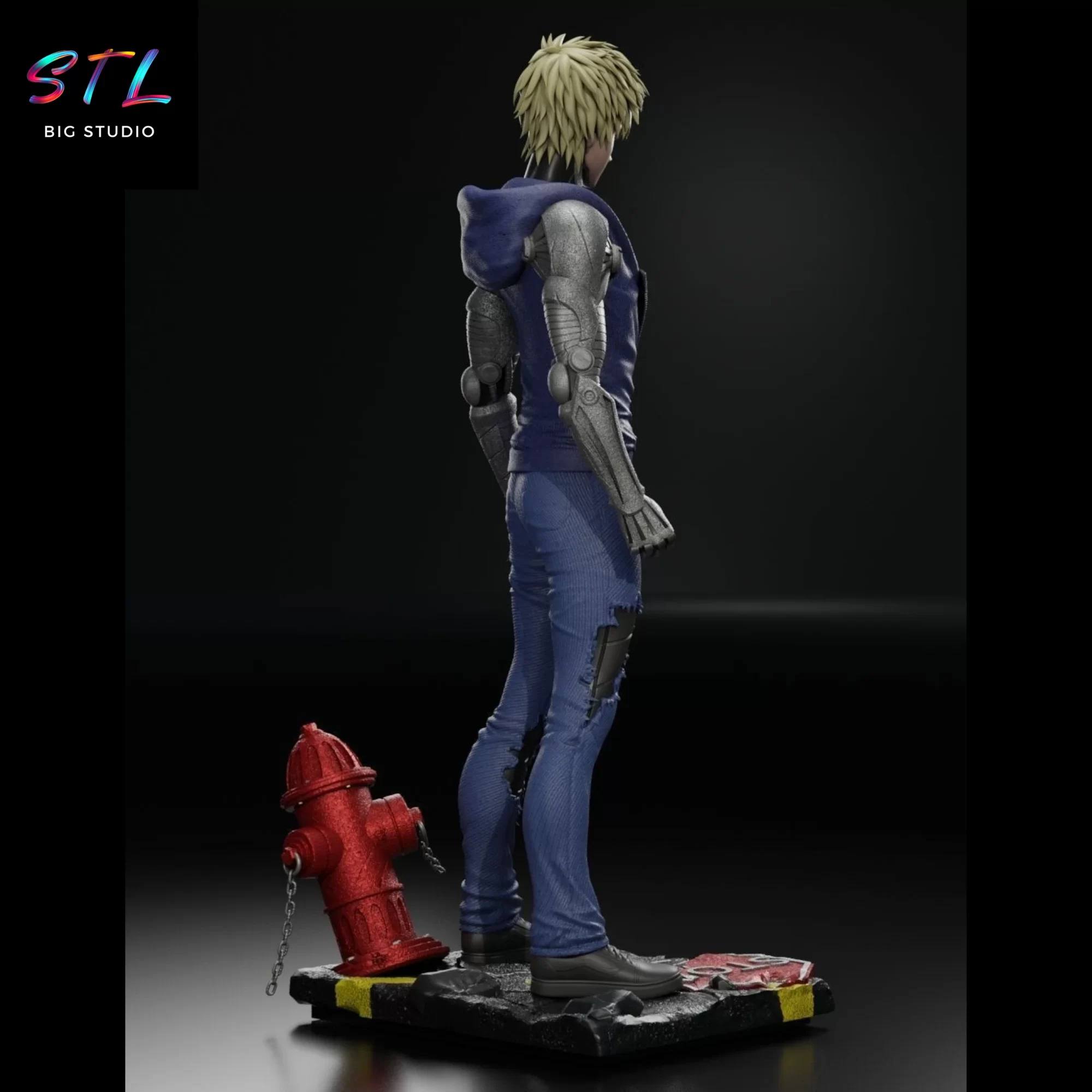 figura genos stl impresion 3d one punch man figura genos stl impresion 3d one punch man