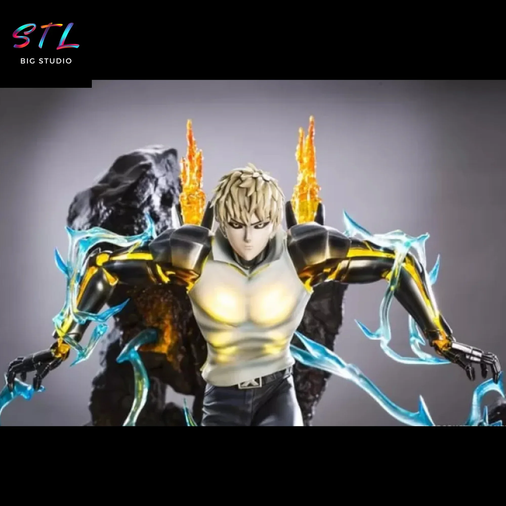 figura genos stl one punch man impresion 3d figura genos stl one punch man impresion 3d