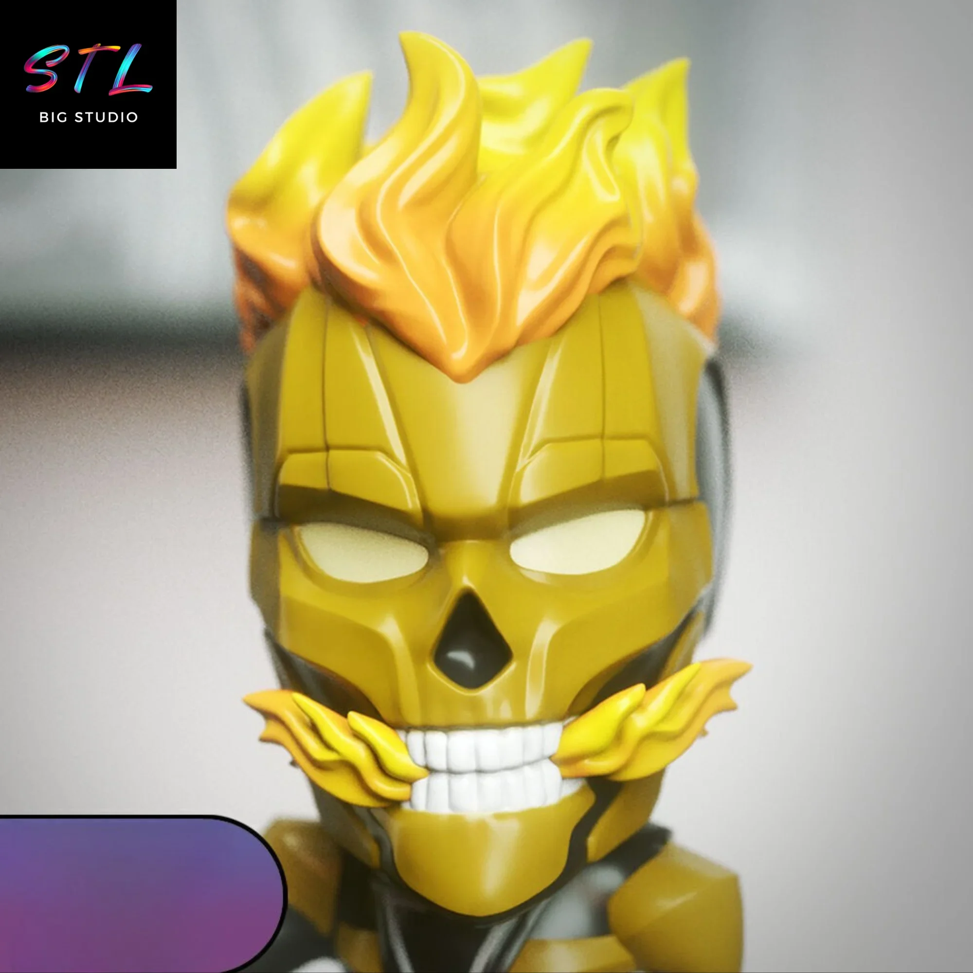 figura ghost rider stl chibi kawaii impresion 3d figura ghost rider stl chibi kawaii impresion 3d
