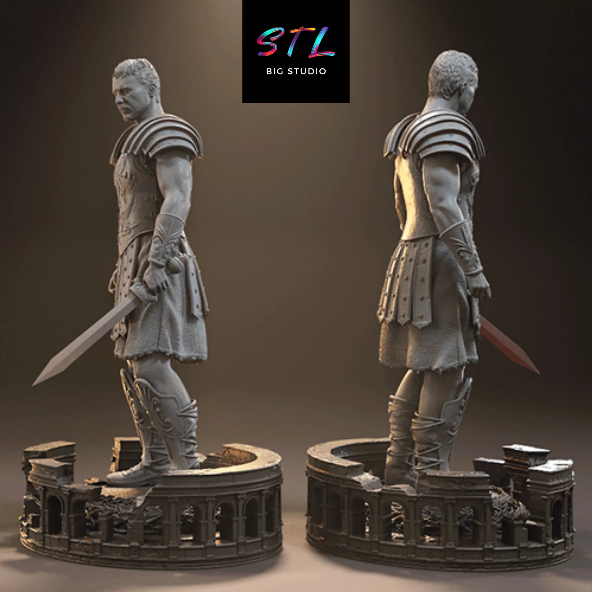 figura gladiator stl maximo impresion 3d figura gladiator stl maximo impresion 3d