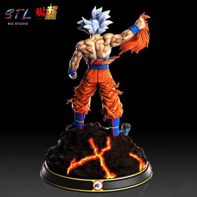 figura goku ultra instinct vs moro stl dragon ball diorama impresion 3d