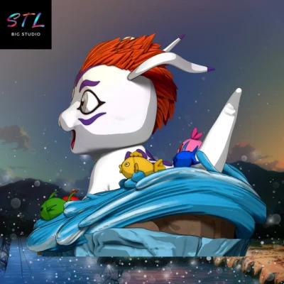 figura gomamon stl impresion 3d digimon adventure