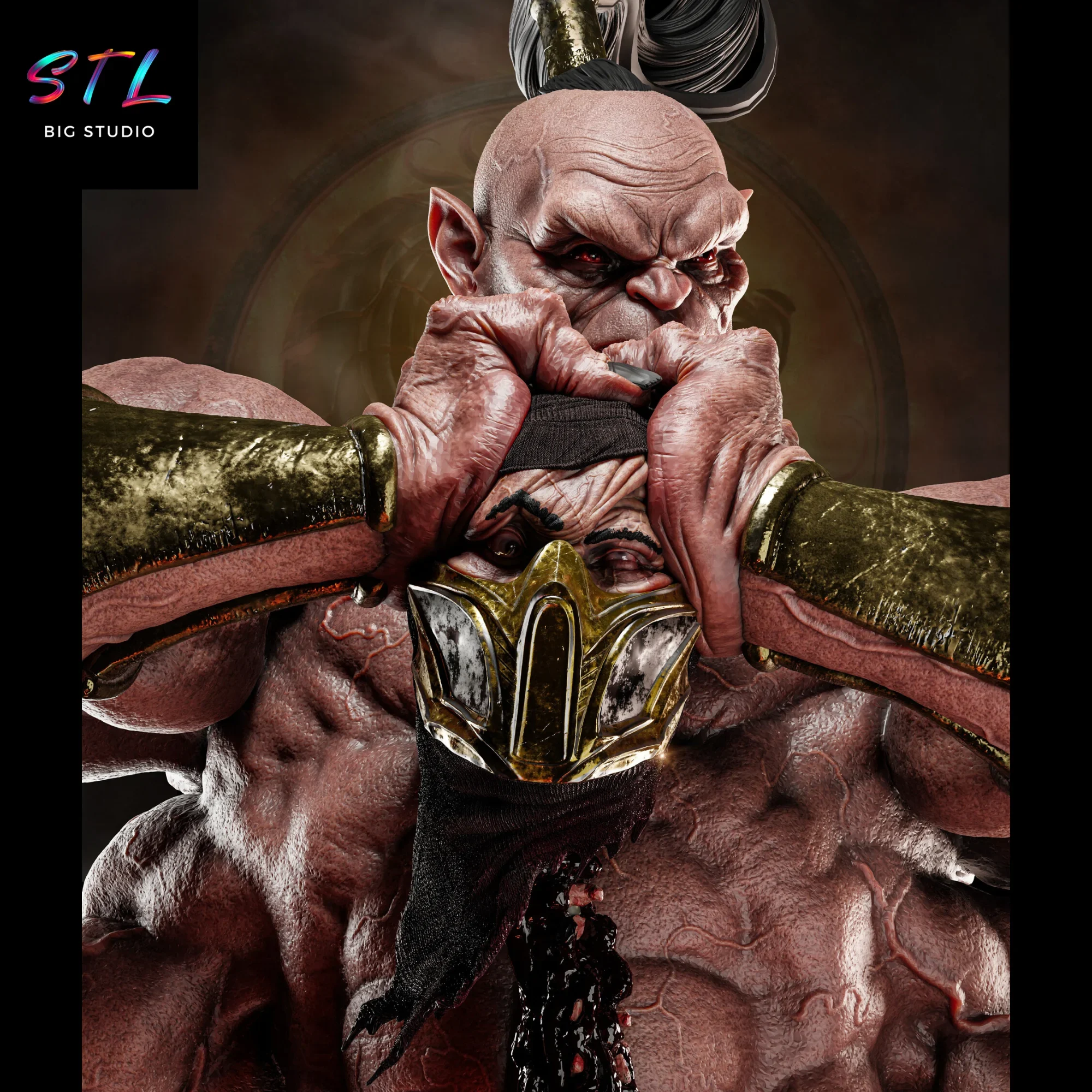 figura goro stl mortal kombat para impresion 3d figura goro stl mortal kombat para impresion 3d