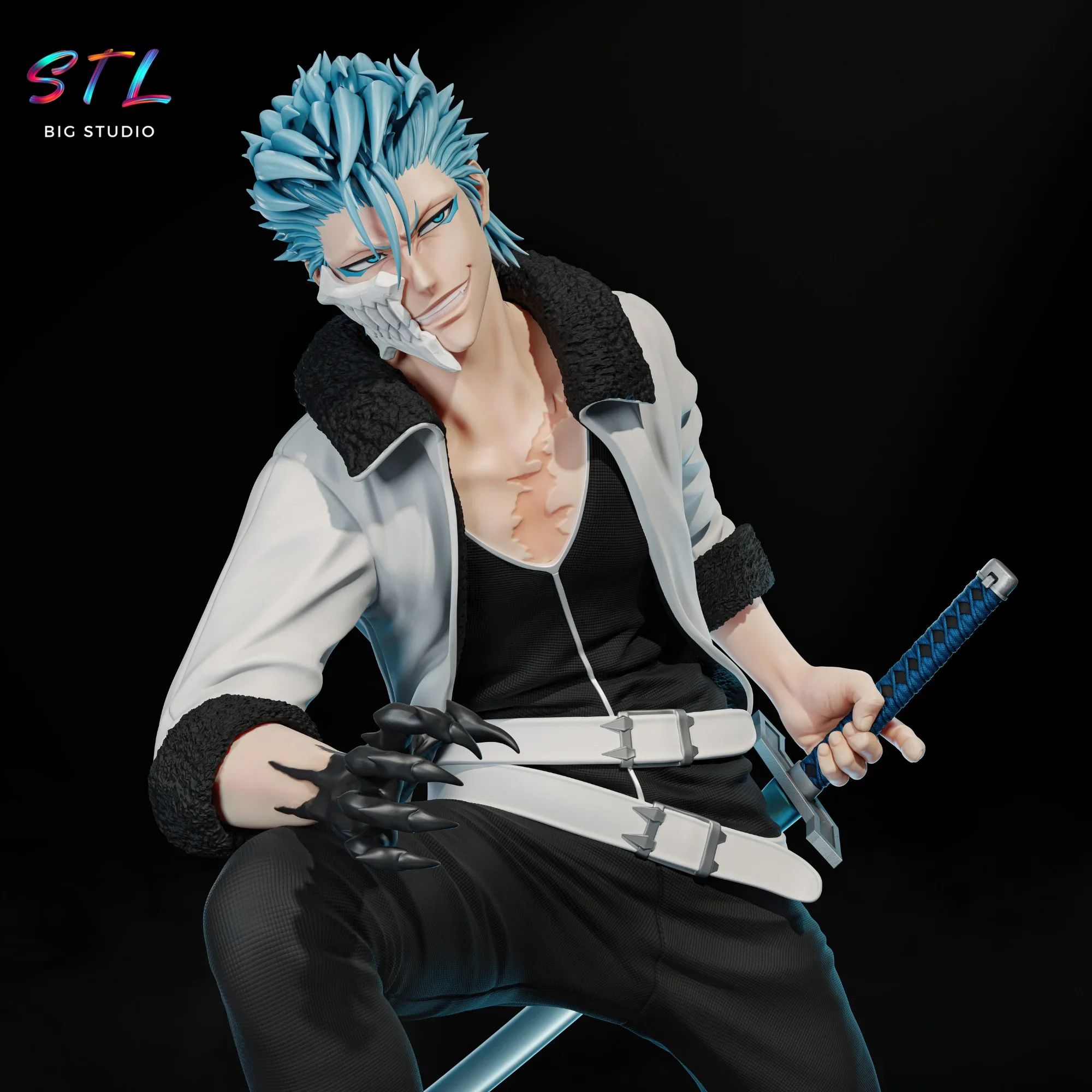 figura grimmjow stl impresion 3d bleach figura grimmjow stl impresion 3d bleach