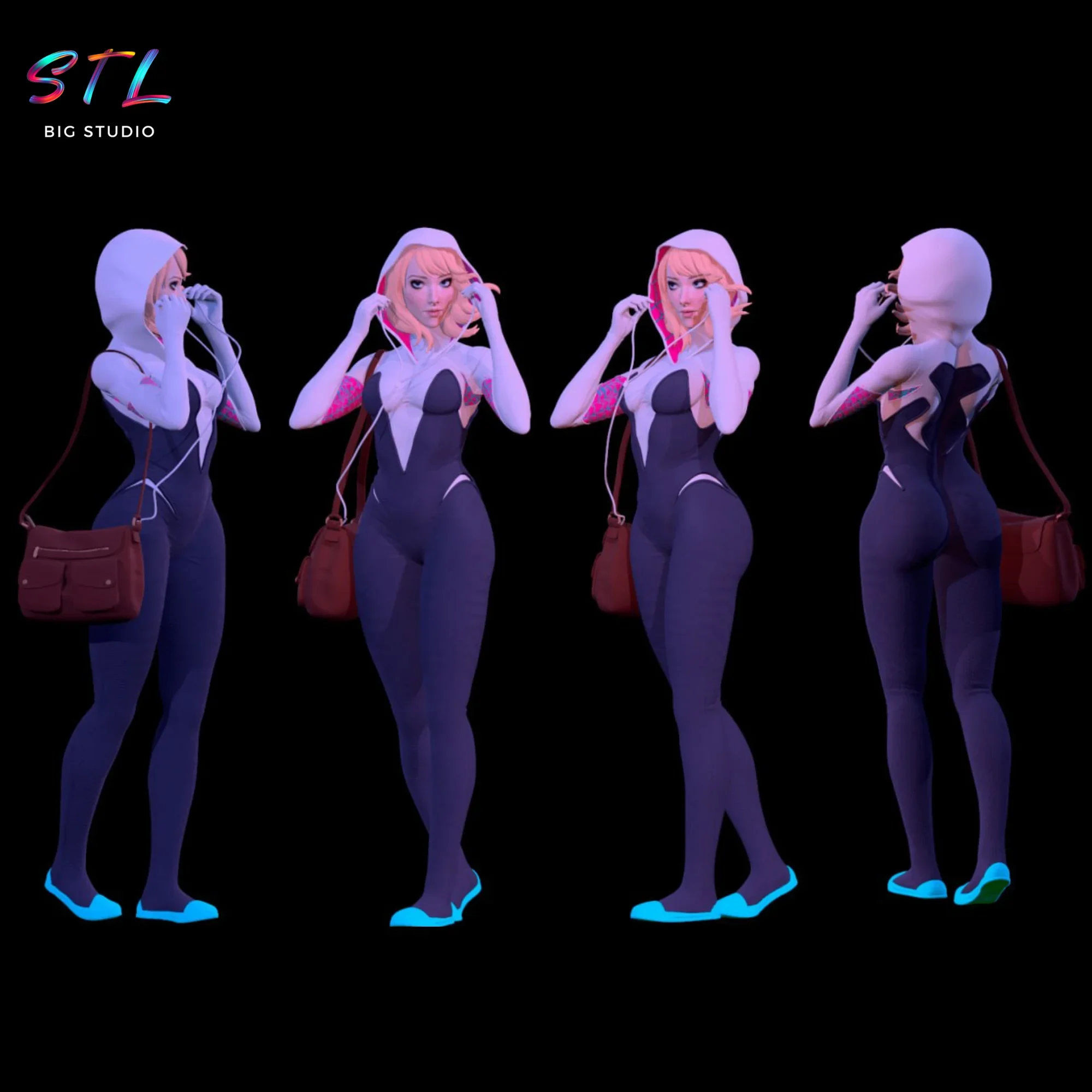 figura gwen stacy stl impresion 3d marvel figura gwen stacy stl impresion 3d marvel