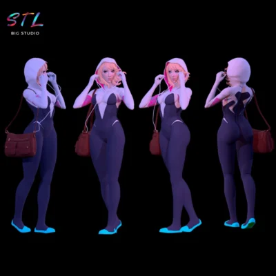 figura gwen stacy stl impresion 3d marvel
