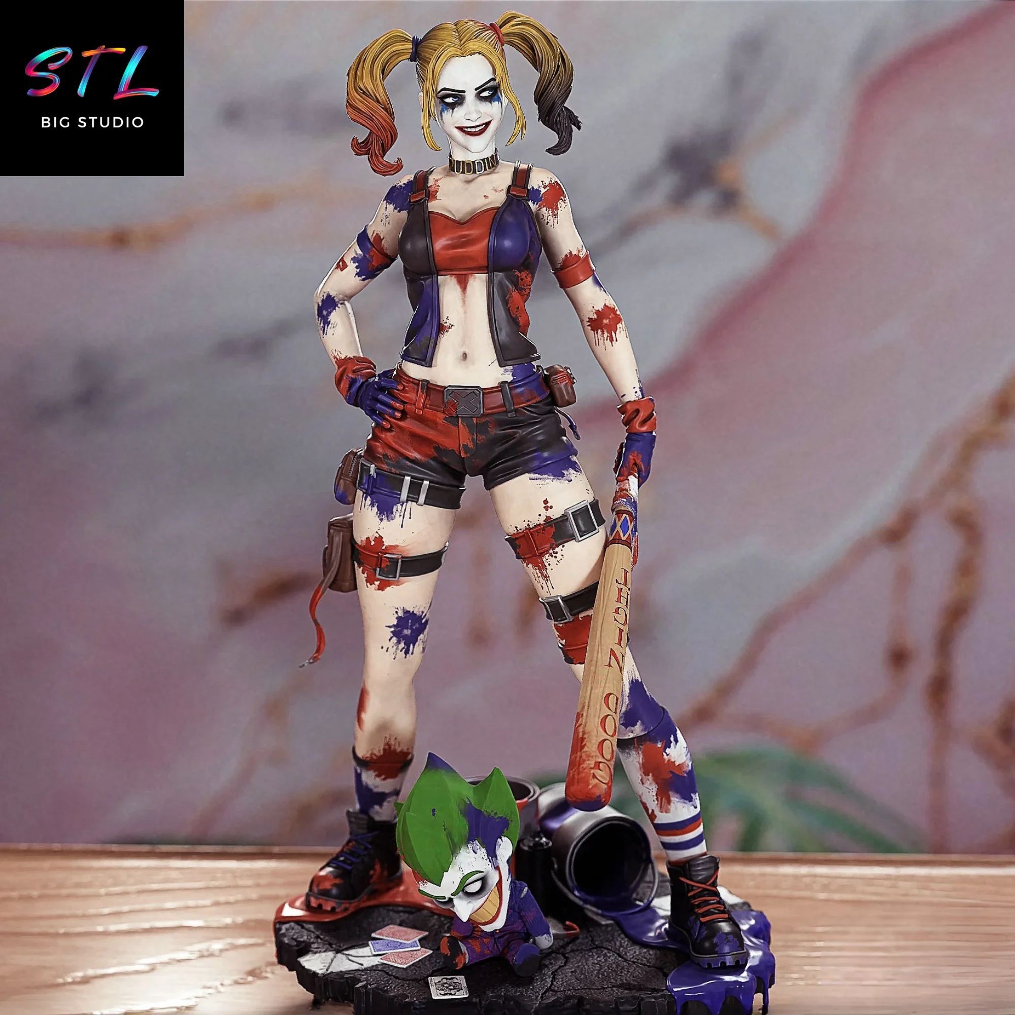 figura harley quinn stl dc impresion 3d