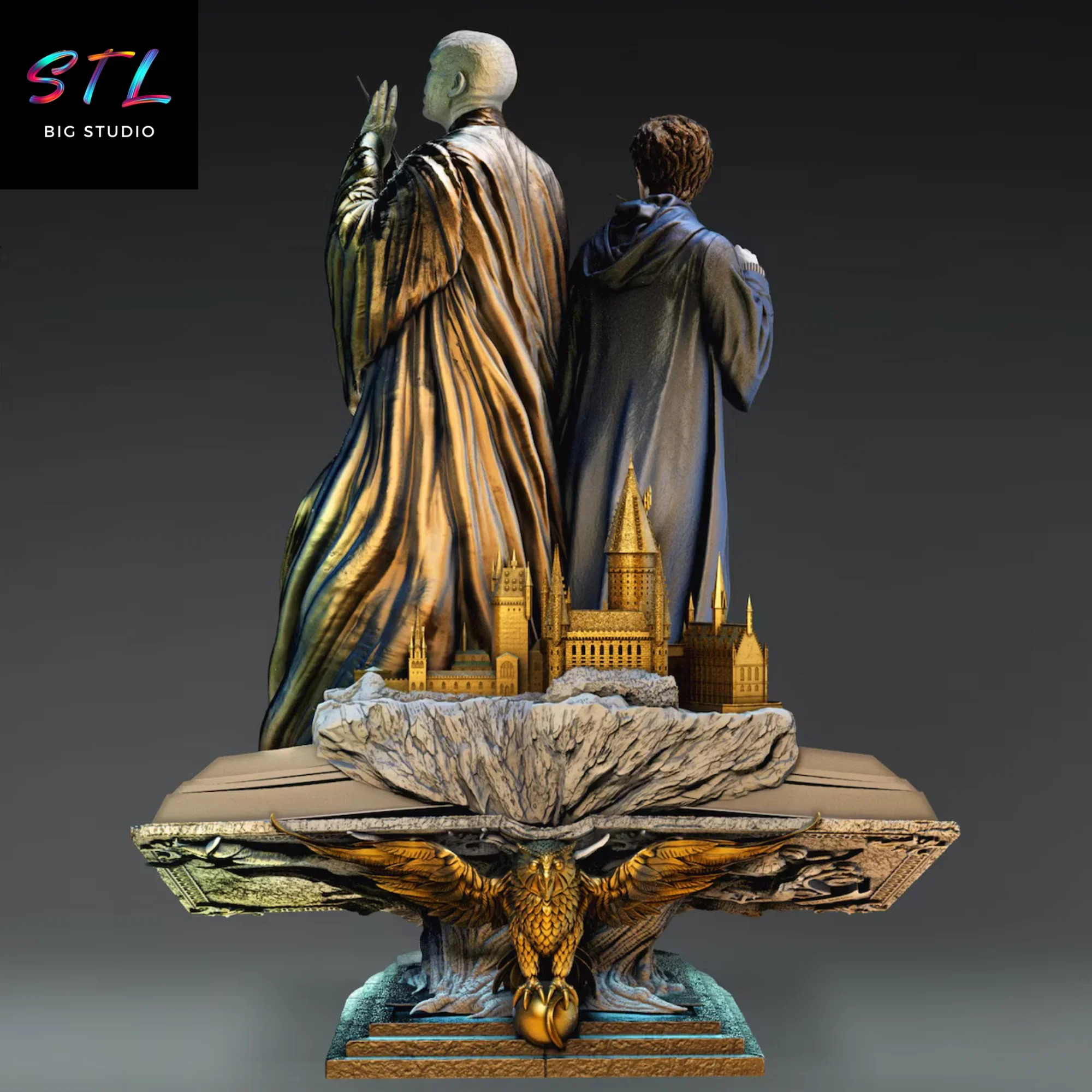 figura harry potter y voldemort stl diorama impresion 3d figura harry potter y voldemort stl diorama impresion 3d