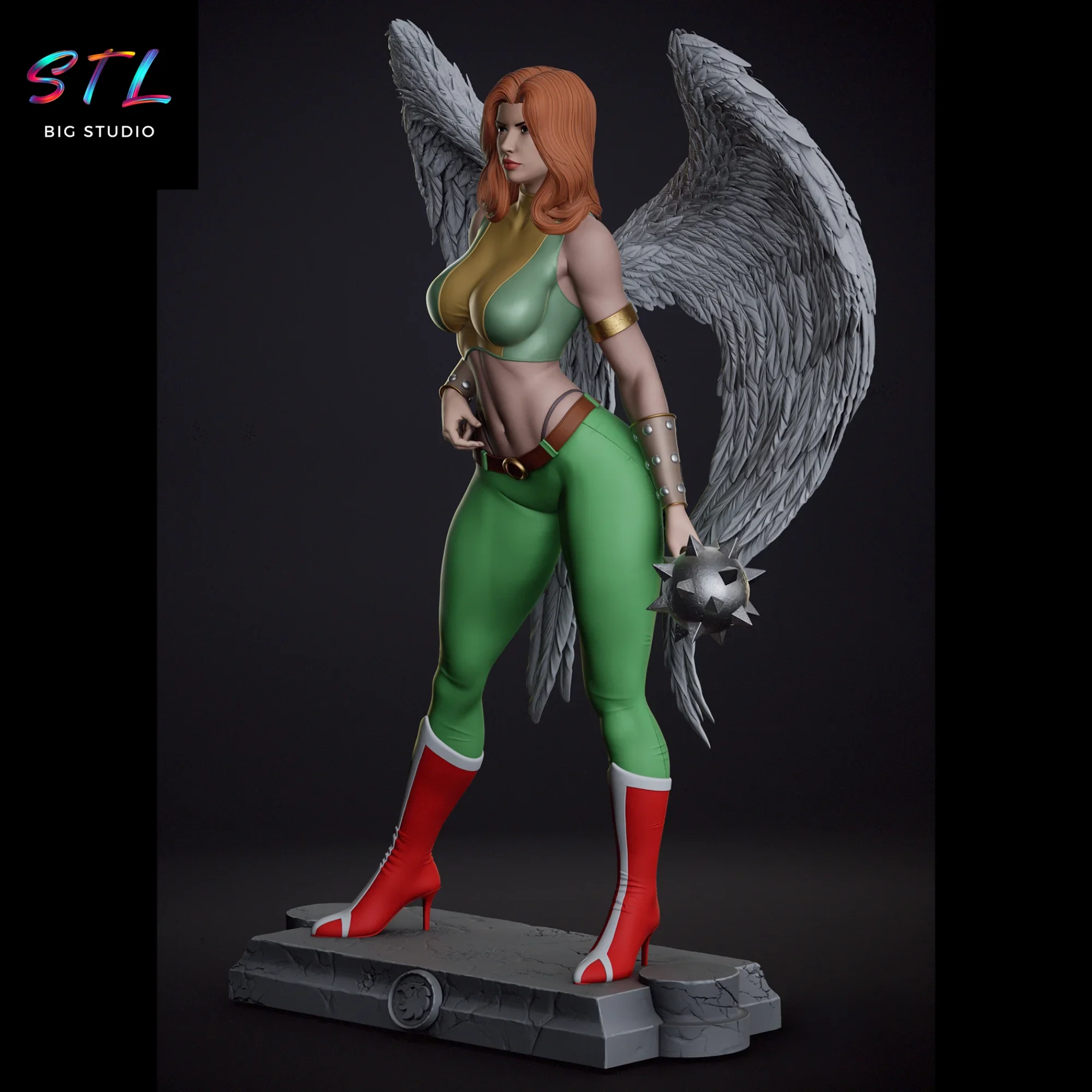 figura hawkgirl stl impresion 3d dc comics figura hawkgirl stl impresion 3d dc comics