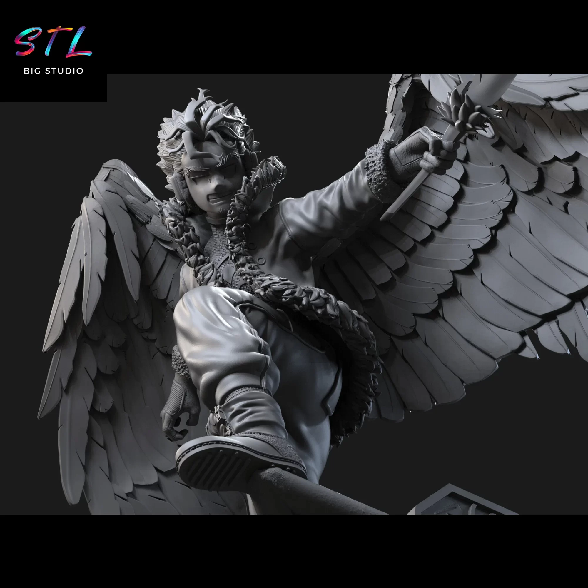 figura hawks stl impresion 3d boku no hero figura hawks stl impresion 3d boku no hero