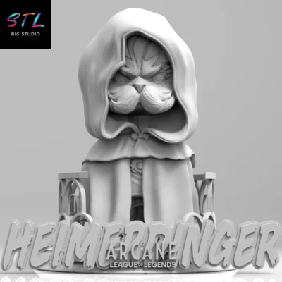 figura heimerdinger stl lol impresion 3d videojuegos
