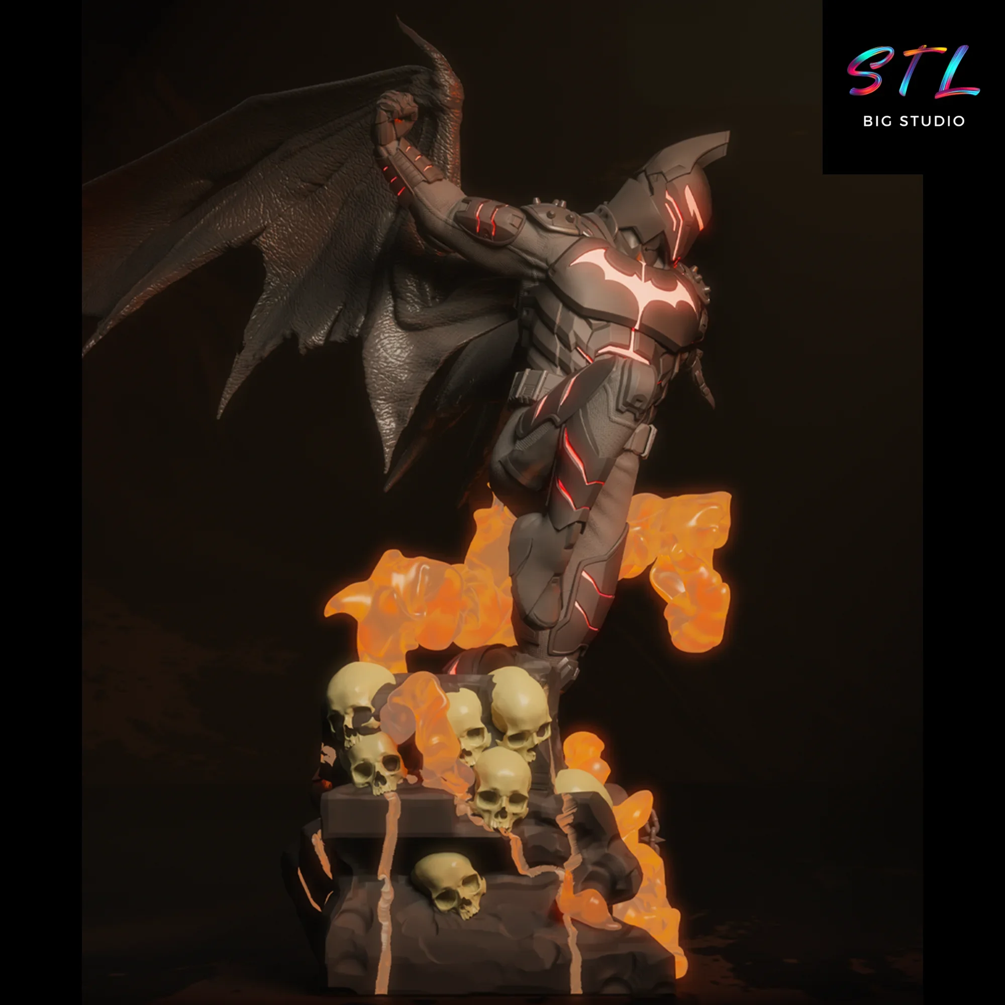 figura hellbat stl impresion 3d dc batman figura hellbat stl impresion 3d dc batman