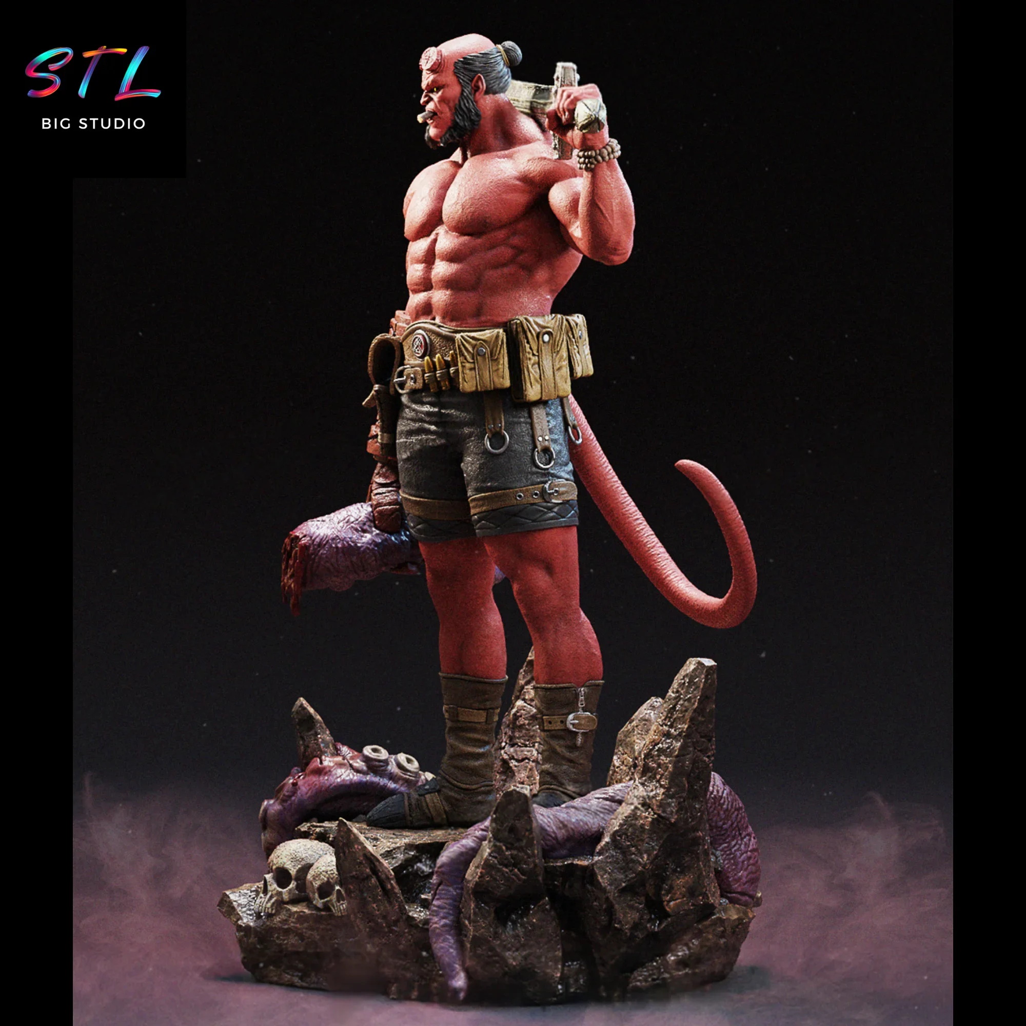 figura hellboy stl impresion 3d diorama figura hellboy stl impresion 3d diorama