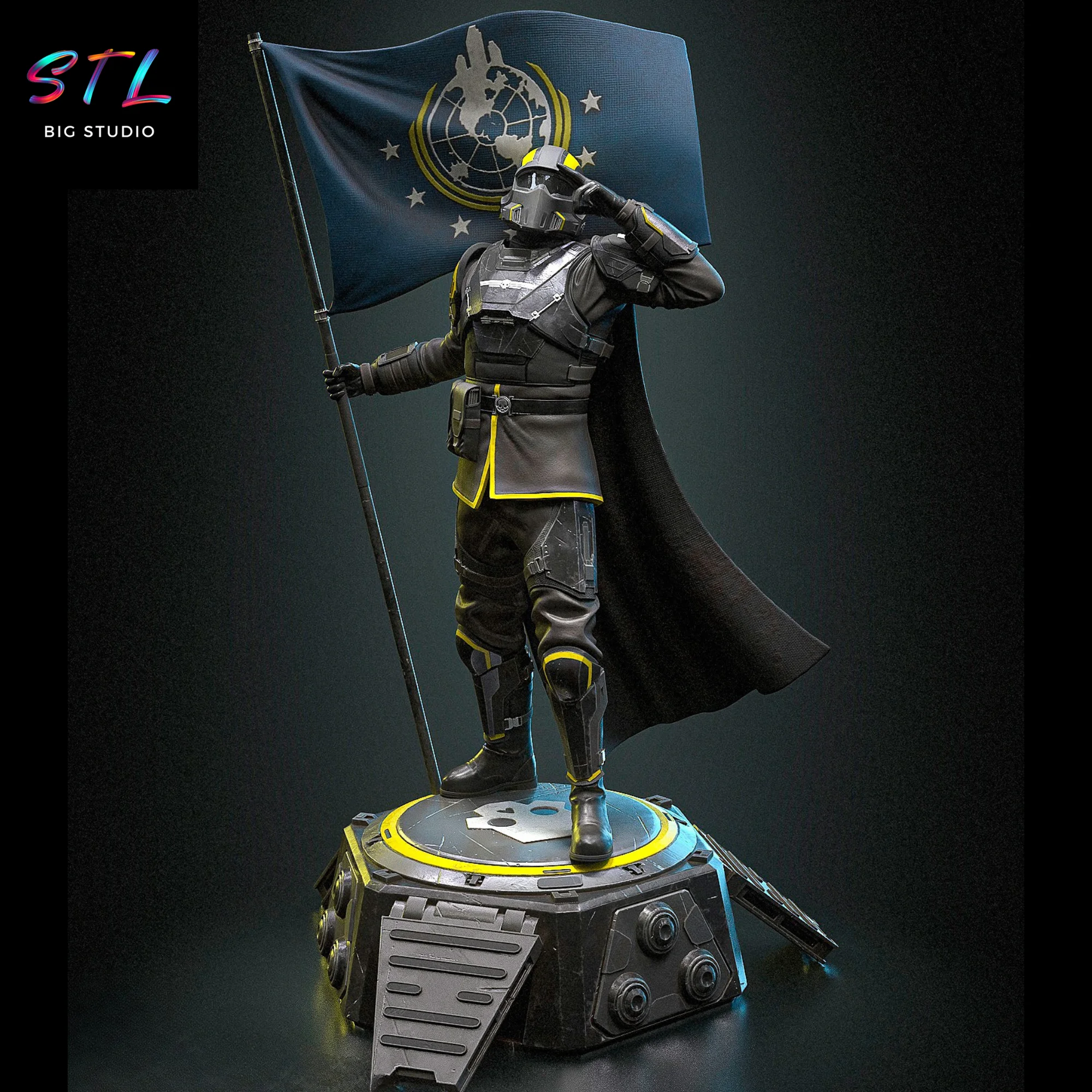 figura helldivers 2 stl para imprimir en 3d