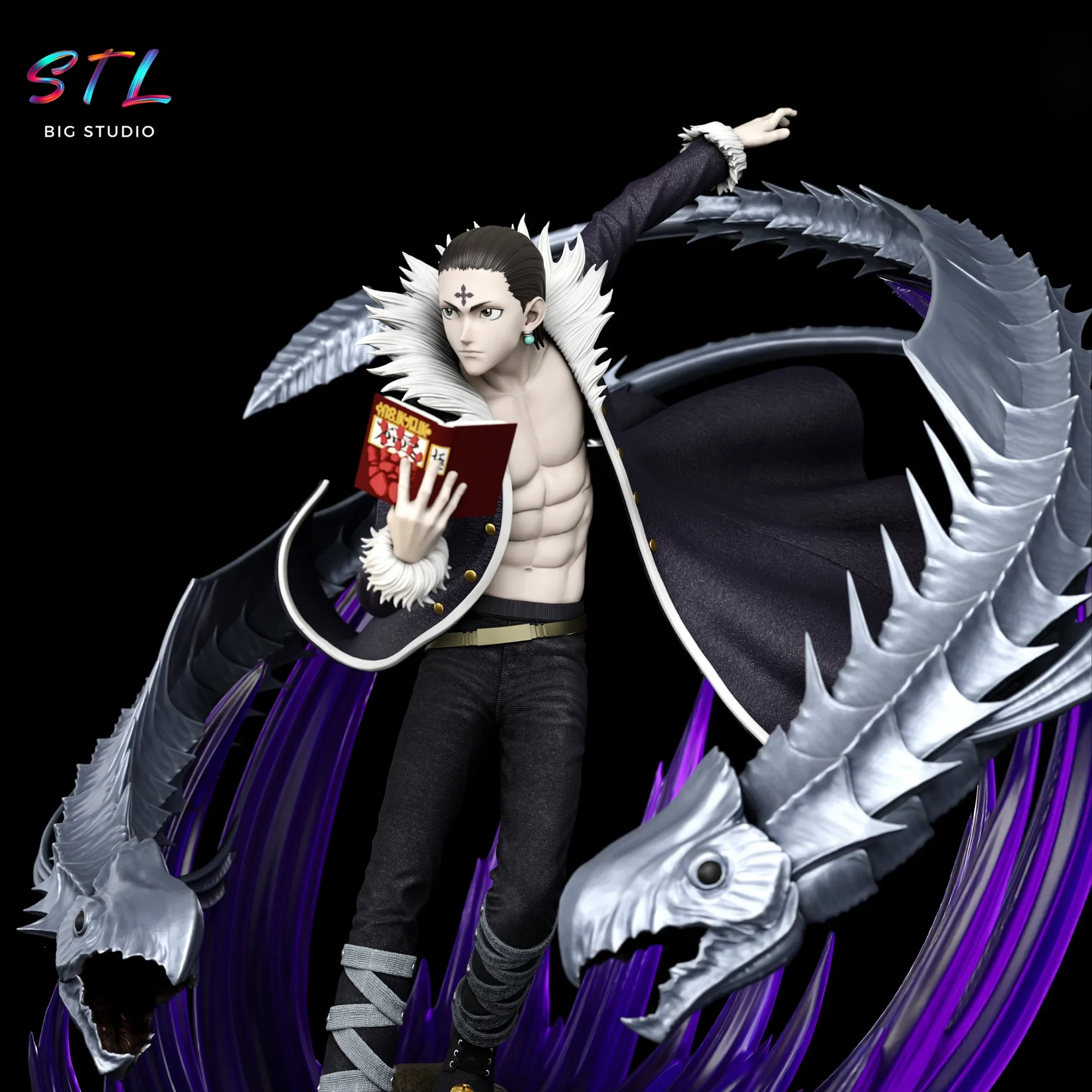 figura hunter x hunter stl chrollo lucilfer diorama impresion 3d figura hunter x hunter stl chrollo lucilfer diorama impresion 3d