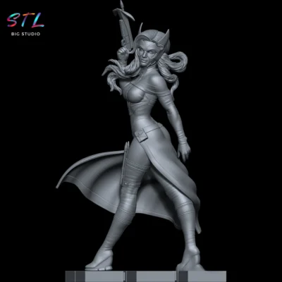 figura huntress stl impresion 3d dc comics