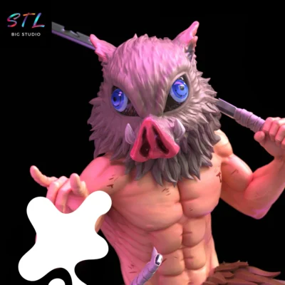 figura inosuke hashibira stl kimetsu no yaiba impresion 3d