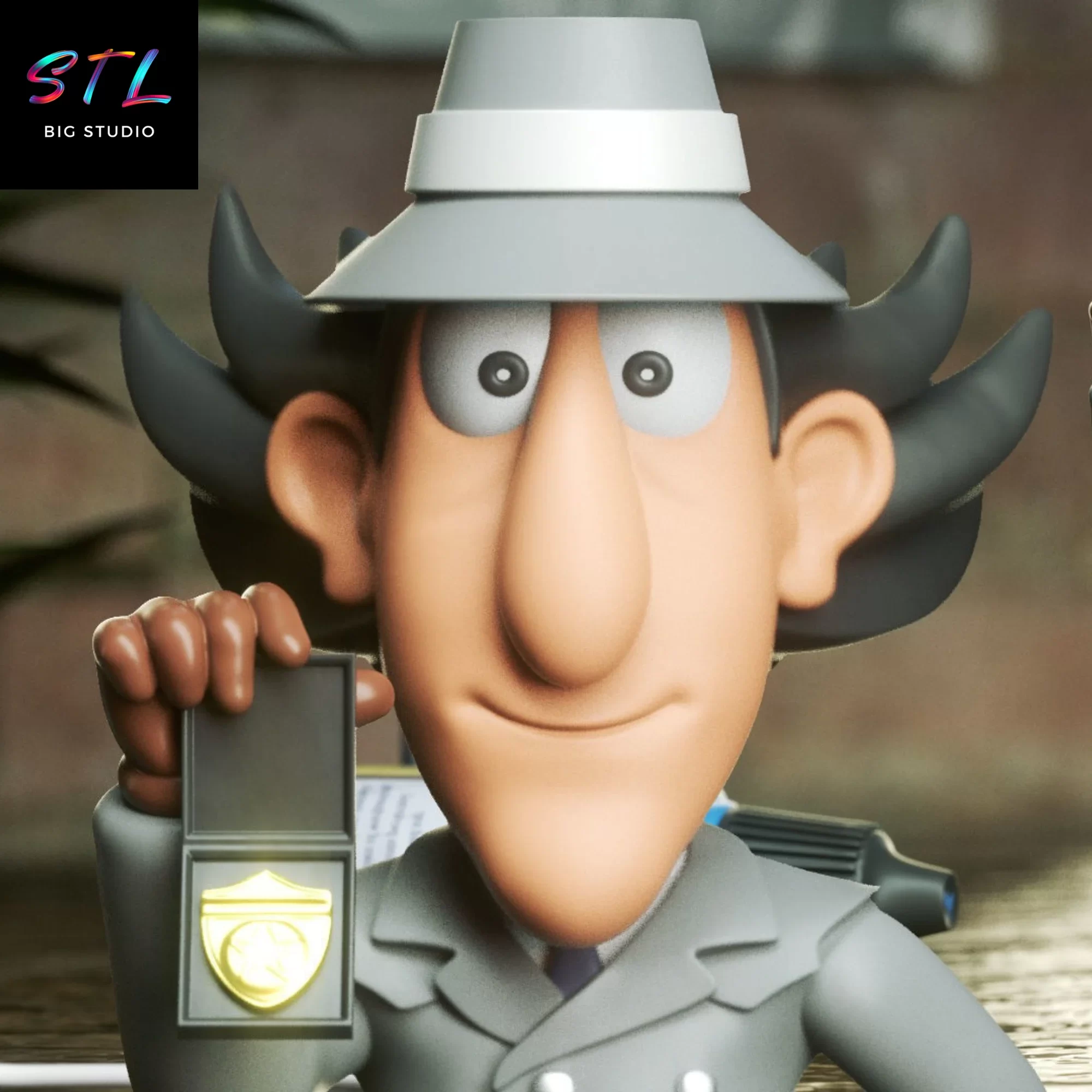 figura inspector gadget chibi kawaii stl impresion 3d figura inspector gadget chibi kawaii stl impresion 3d
