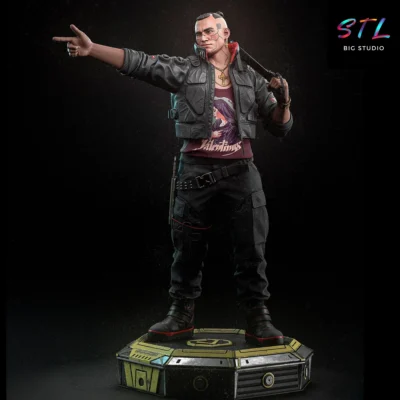 figura jackie welles stl impresion 3d cyberpunk 2077