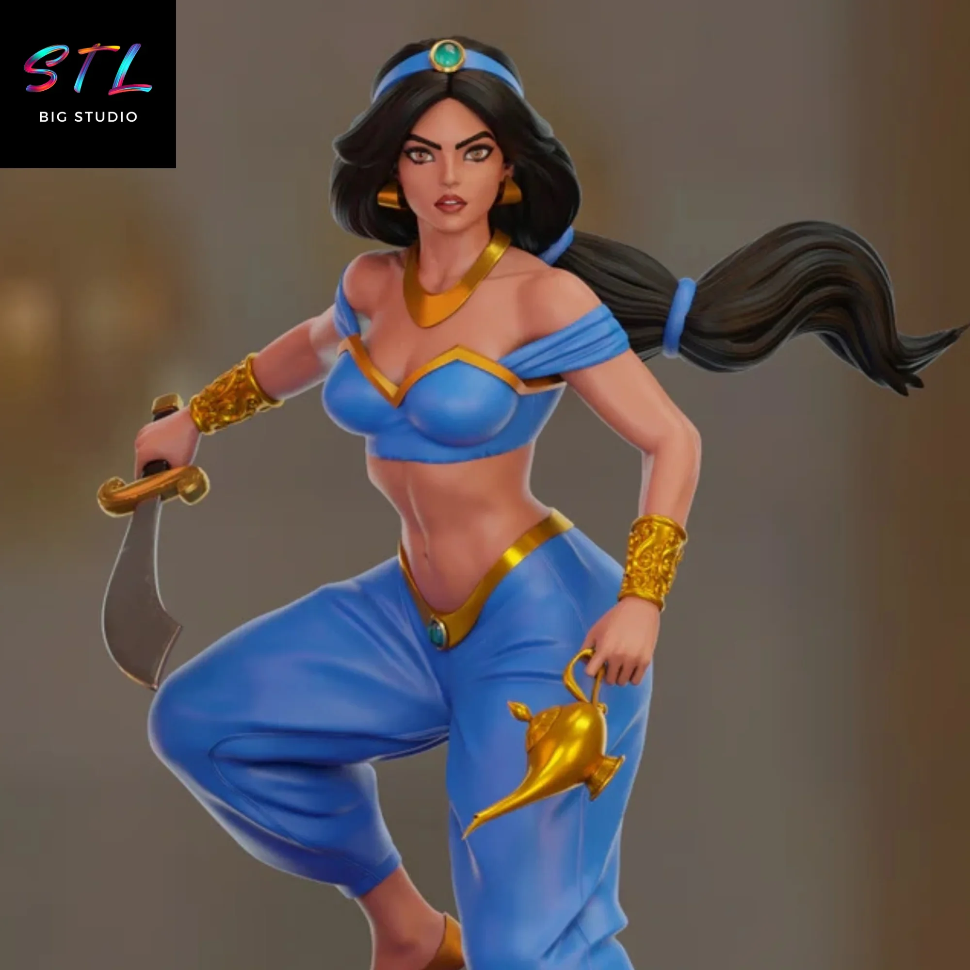figura jasmine stl aladdin impresion 3d disney figura jasmine stl aladdin impresion 3d disney