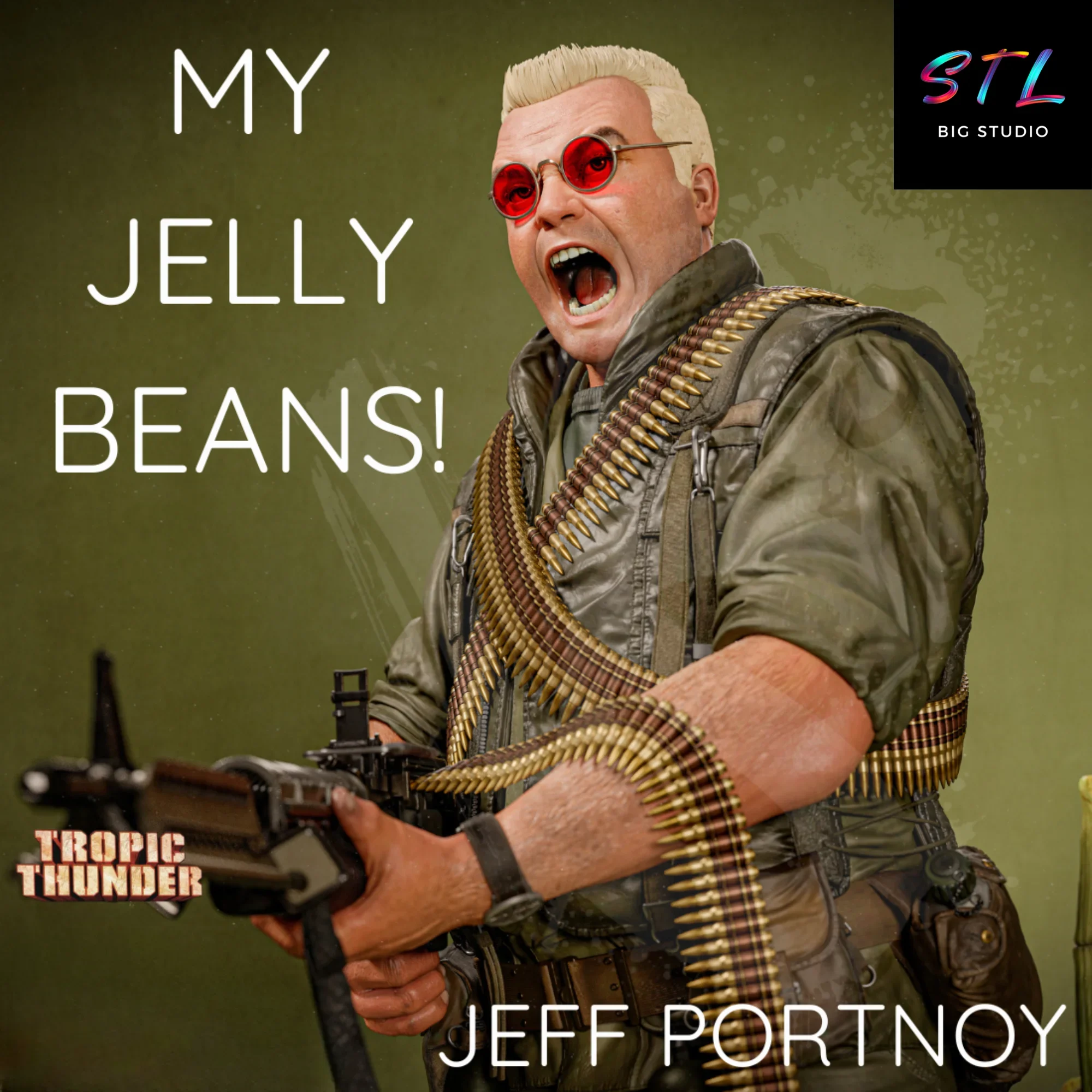 figura jeff portnoy stl impresion 3d tropic thunder figura jeff portnoy stl impresion 3d tropic thunder