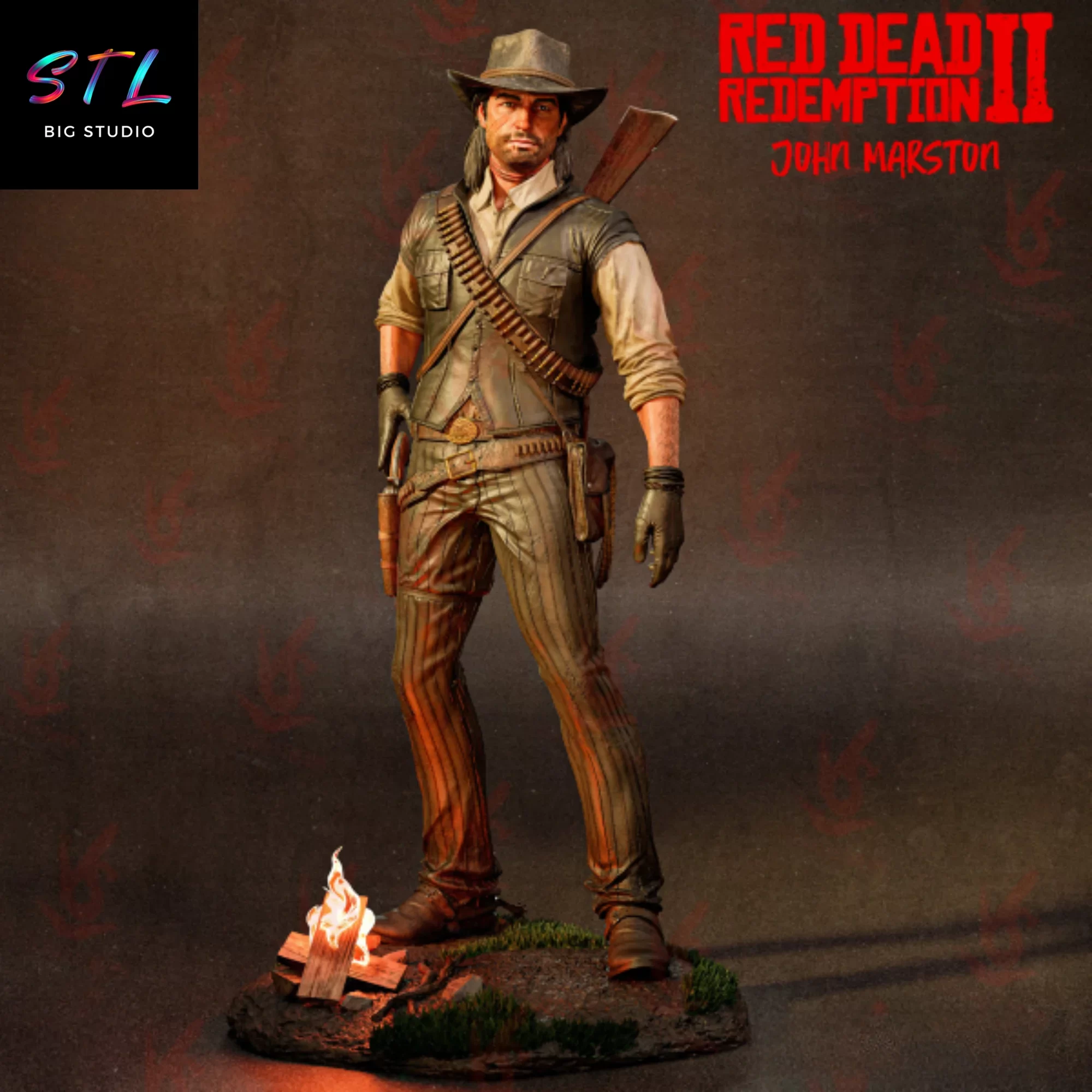 figura john marston stl impresion 3d red dead redemption figura john marston stl impresion 3d red dead redemption