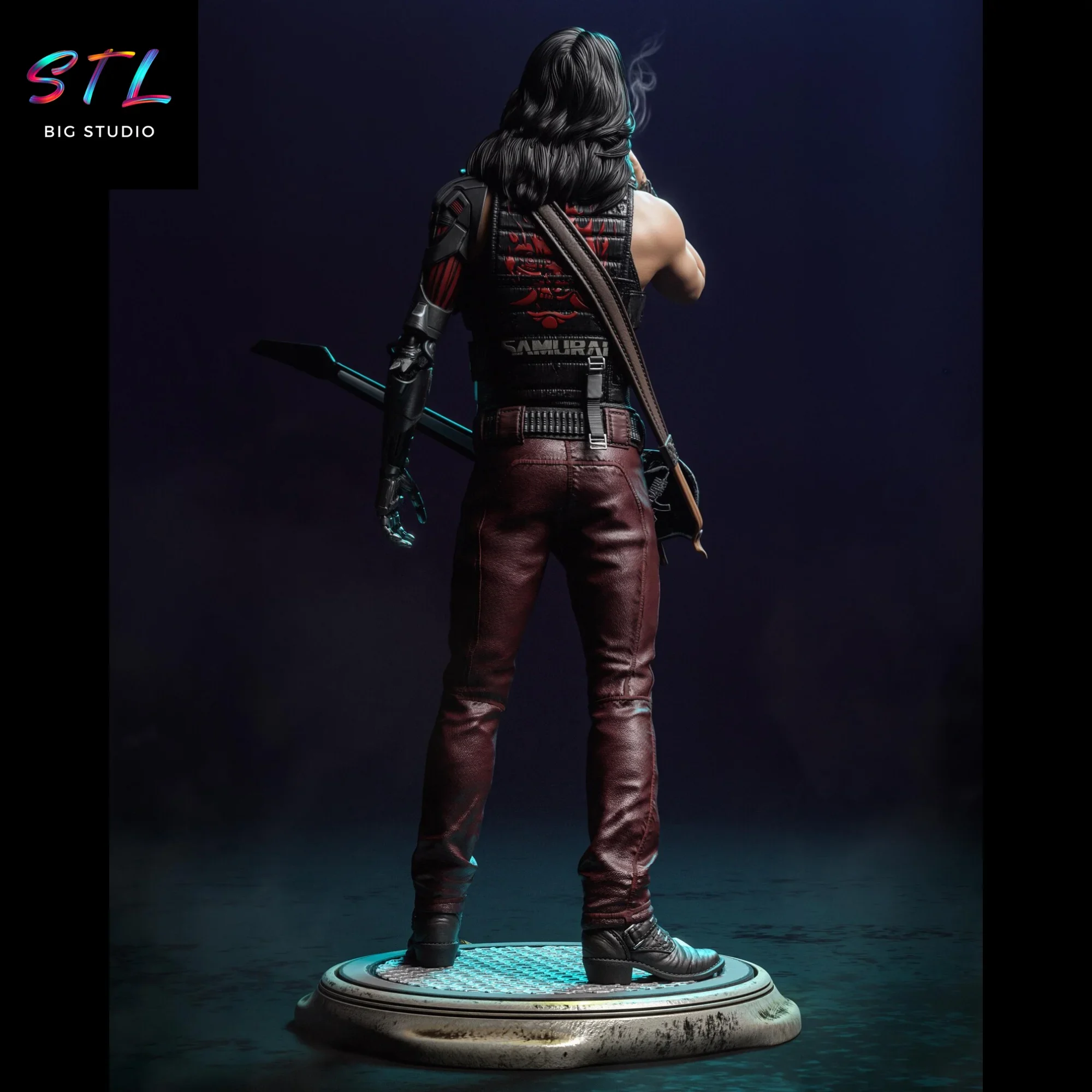 figura johnny silverhand stl impresion 3d cyberpunk 2077 figura johnny silverhand stl impresion 3d cyberpunk 2077