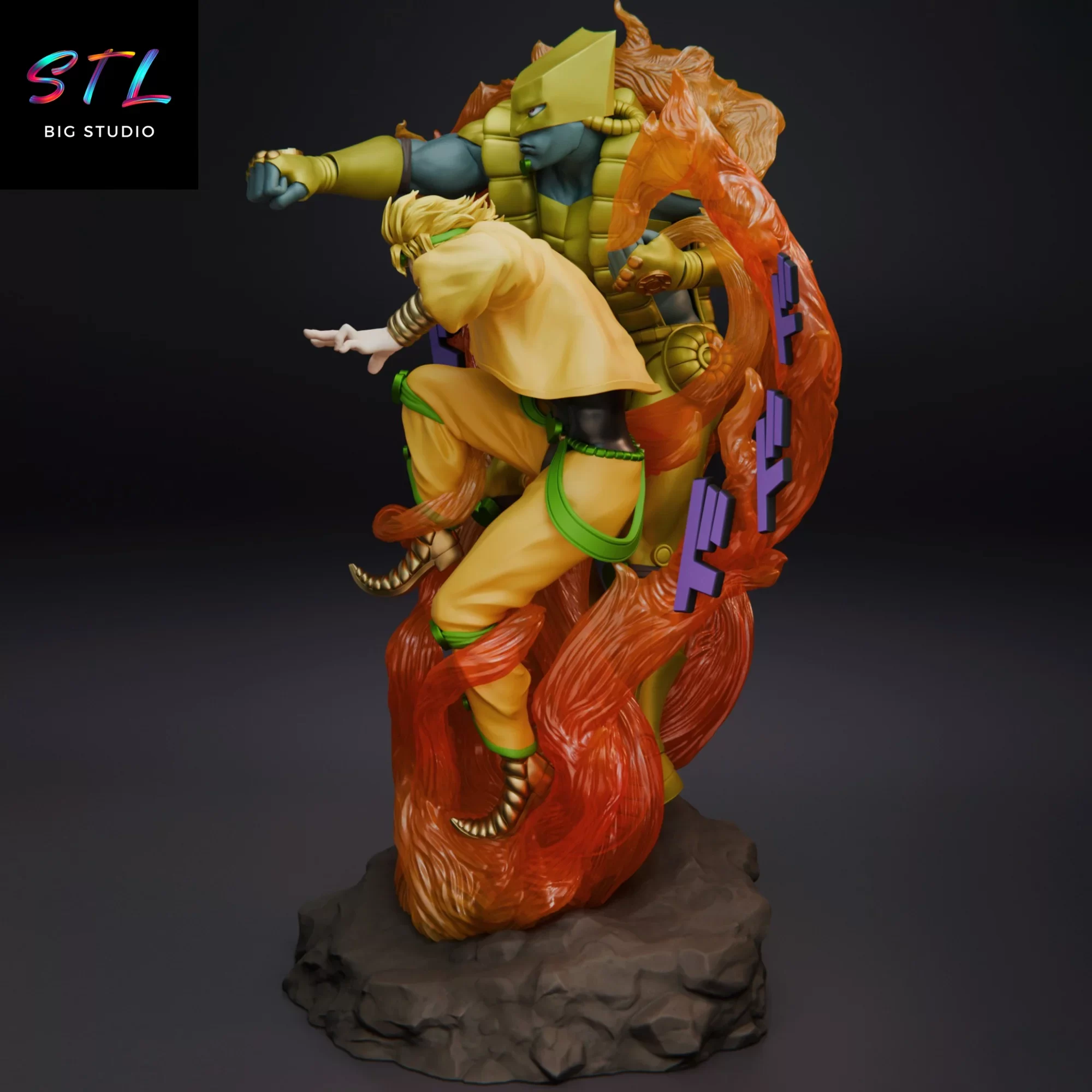 figura jojos stl dio brando the world impresion 3d