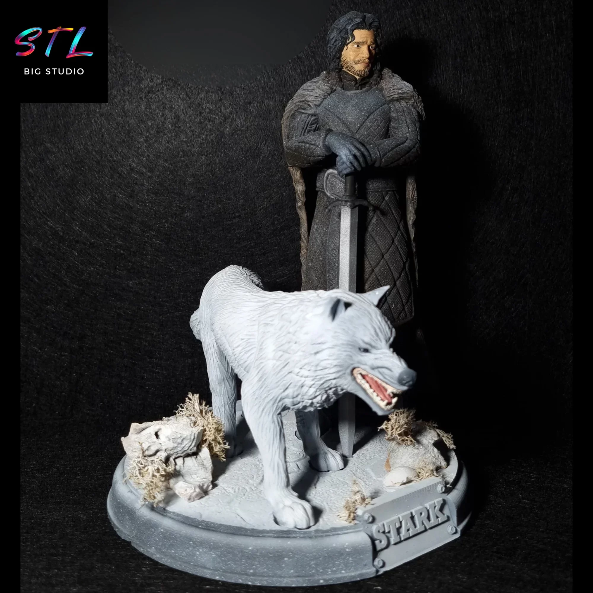 figura jon snow stl imprimir 3d got