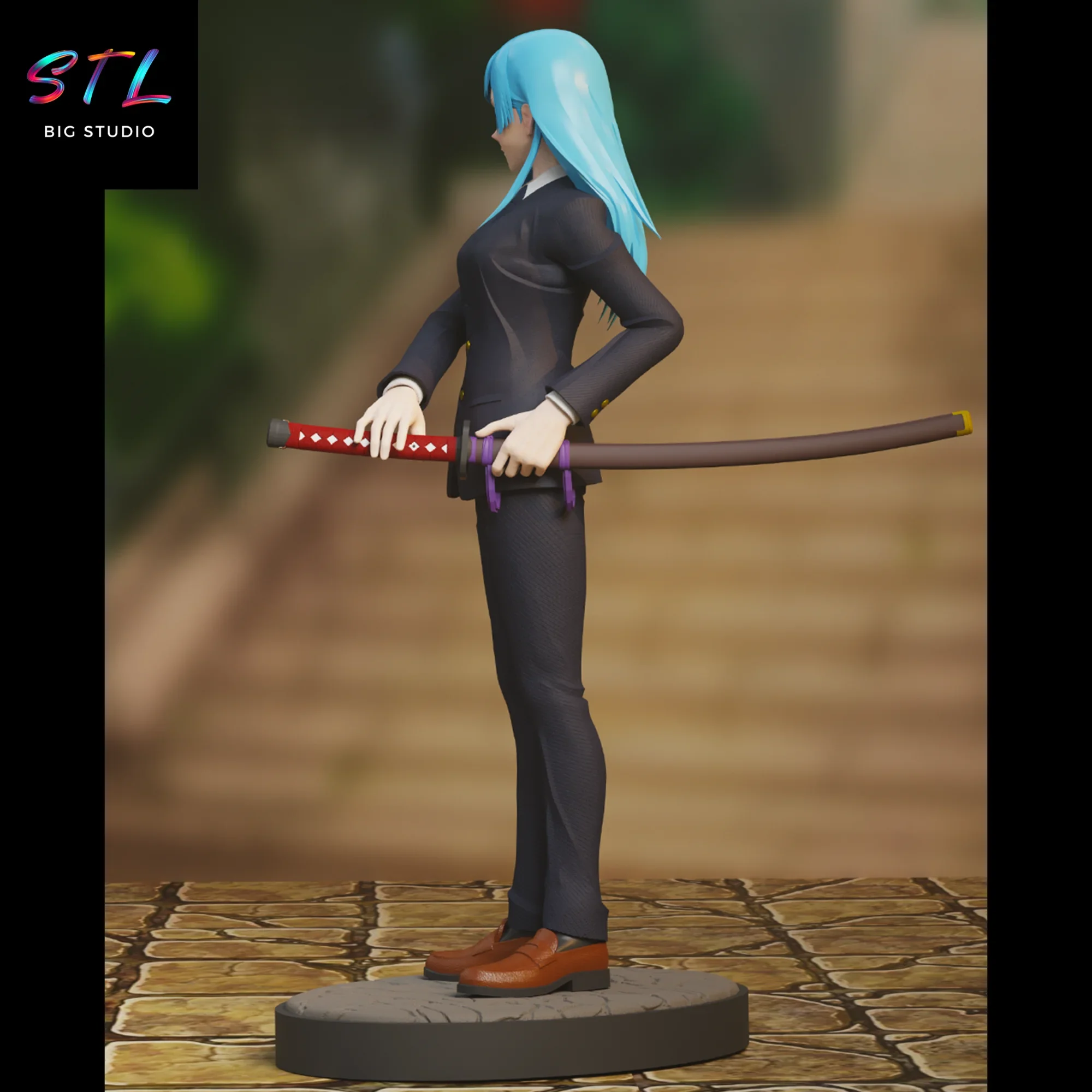 figura jujutsu kaisen stl miwa kasumi impresion 3d figura jujutsu kaisen stl miwa kasumi impresion 3d