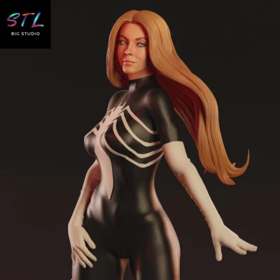 figura julia carpenter stl spider-woman impresion 3d marvel